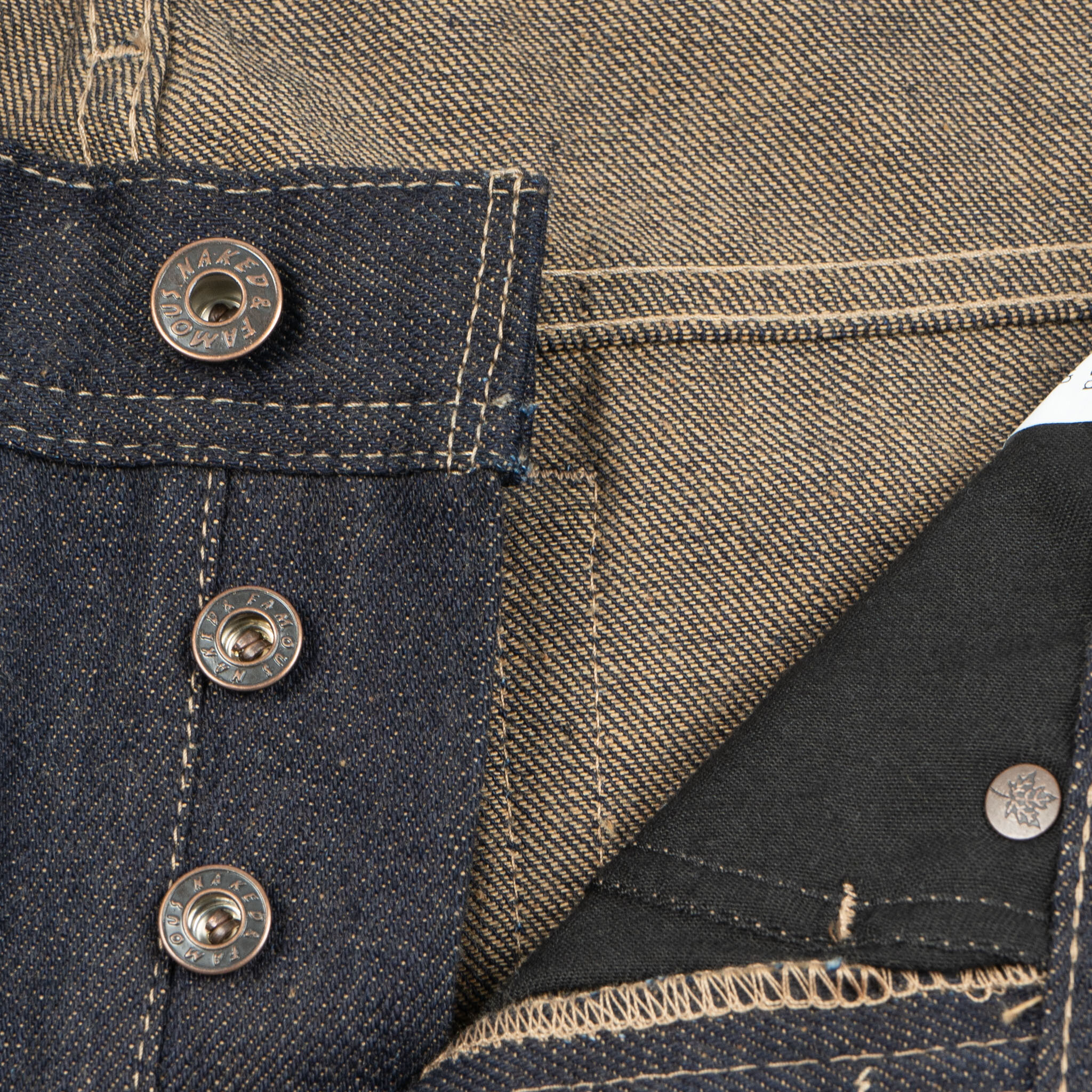  Brown Fox Selvedge Jeans - button fly   