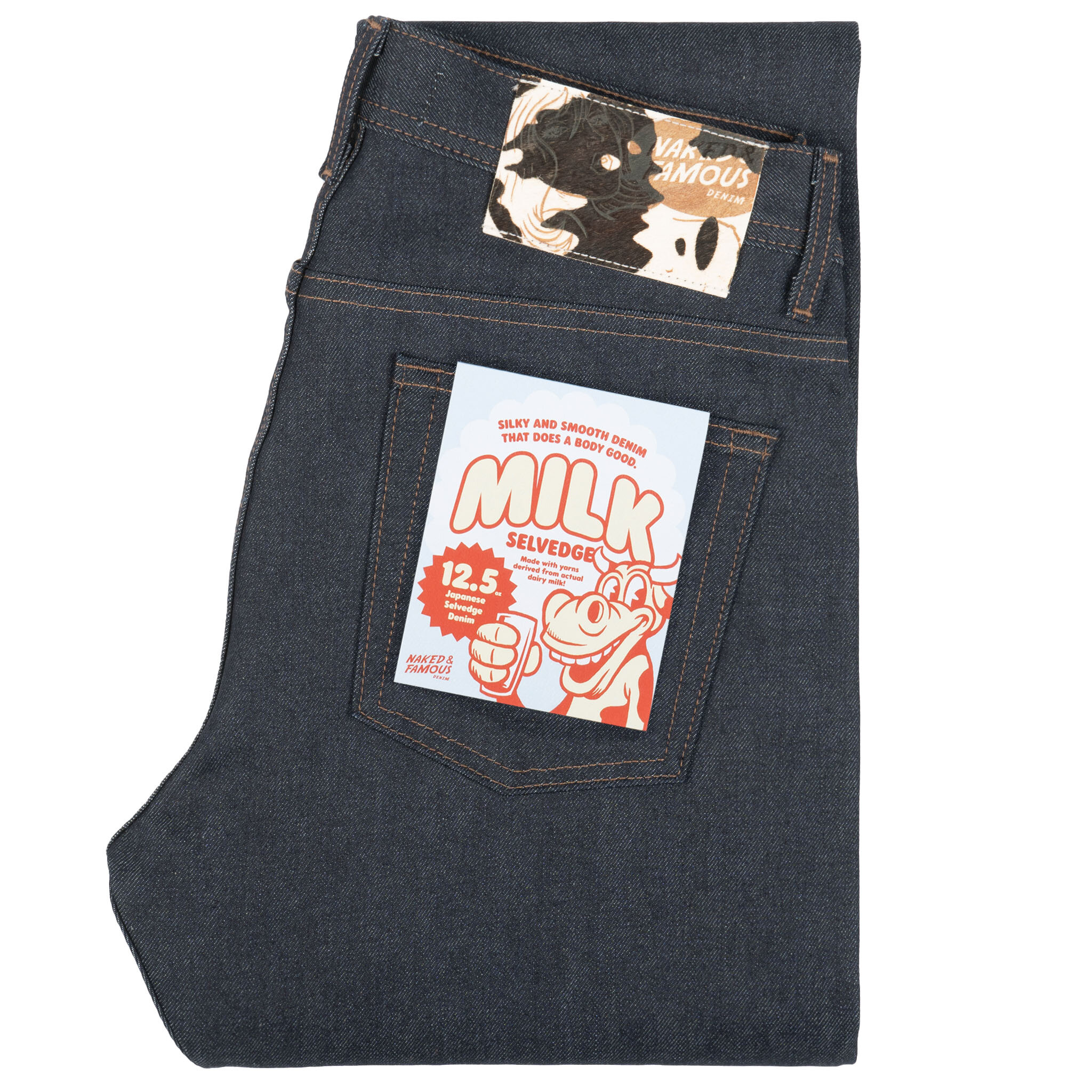 Milk Selvedge Jeans - folded
