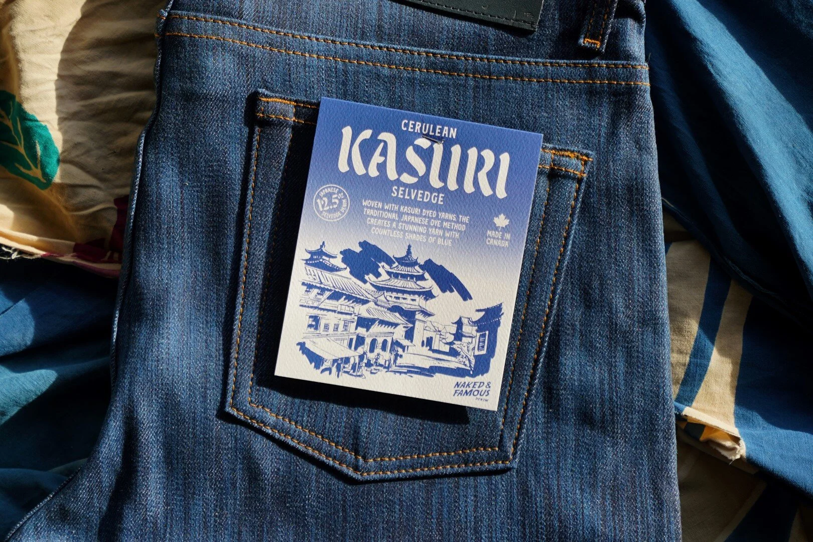 Cerulean Kasuri Selvedge - Pocket Flasher