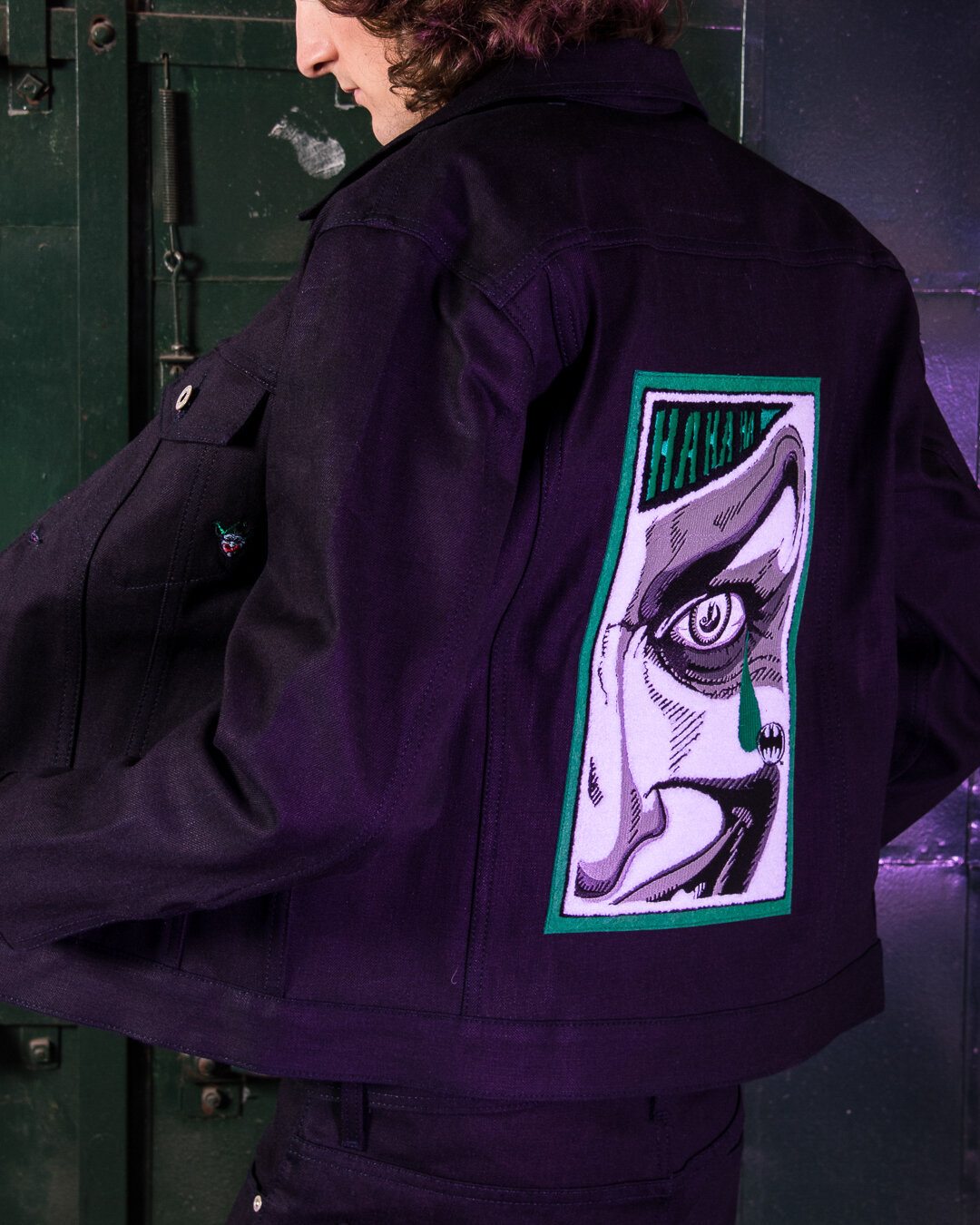 The Joker Clown Price Of Crime Selvedge - Denim Jacket Embroidery
