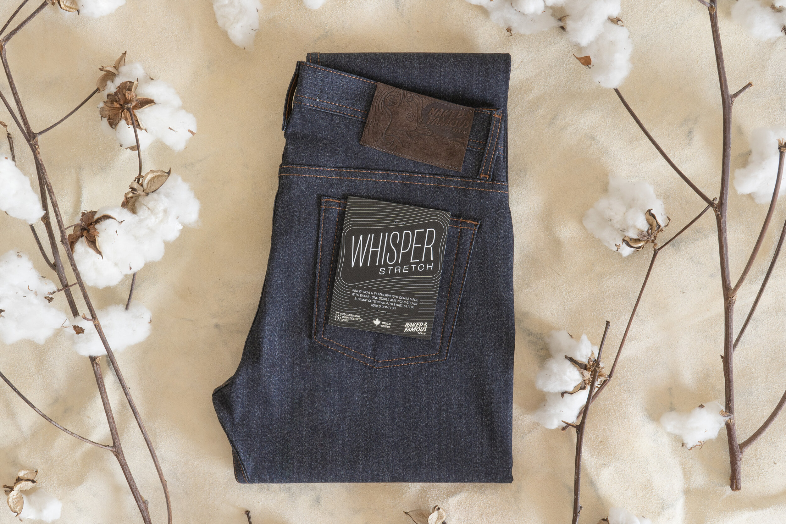 Whipper Stretch Denim - Folded Flat