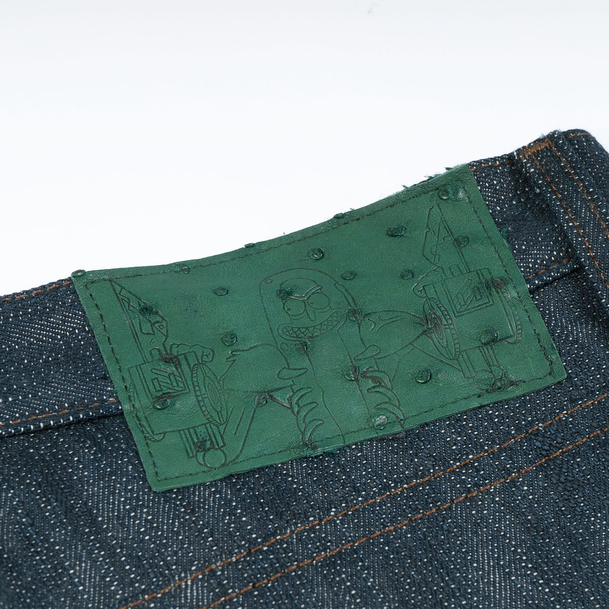  Picckle Rick “Solenya” Selvedge jeans - leather patch 