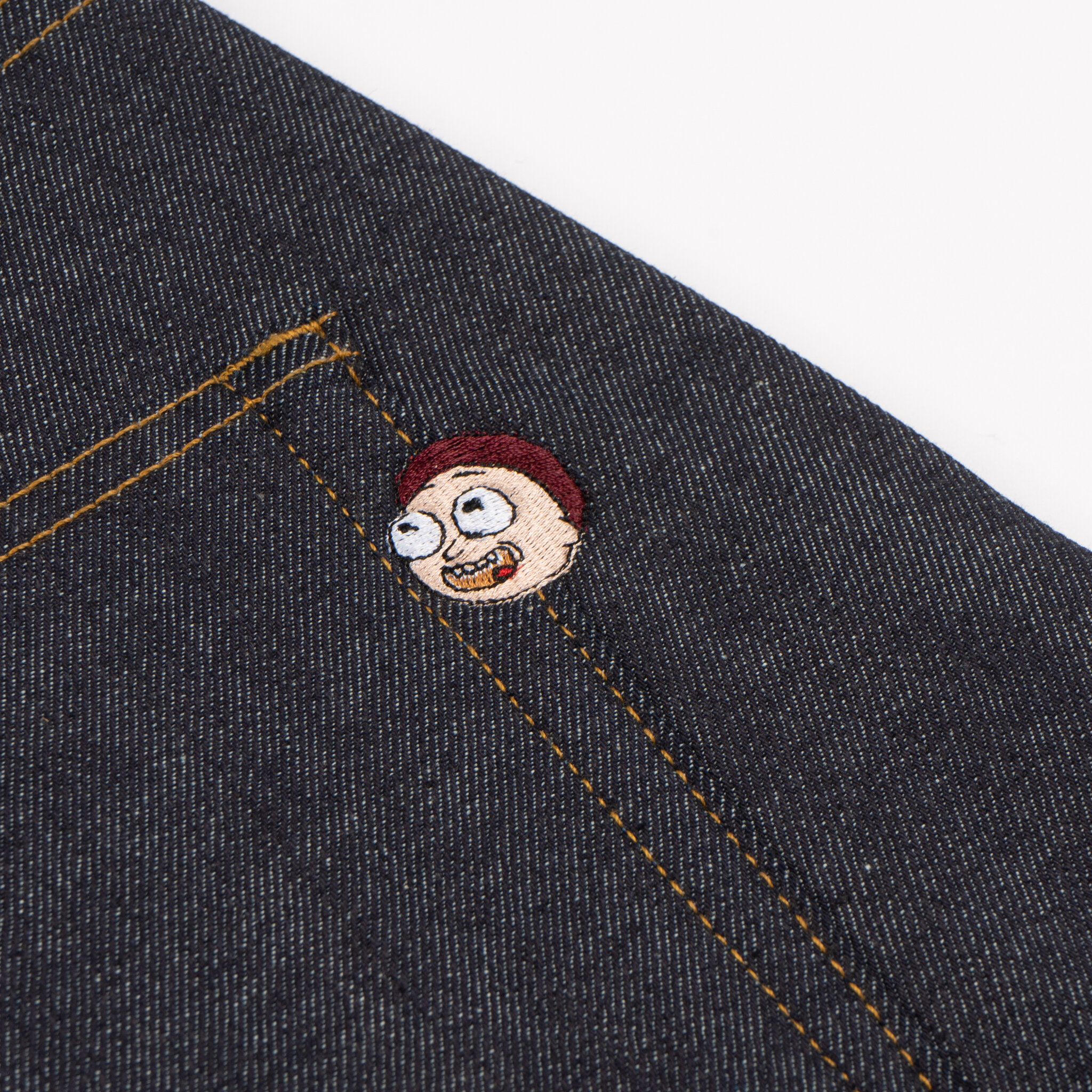  Morty Smith “Aww Geez” Selvedge jeans - embroidery 