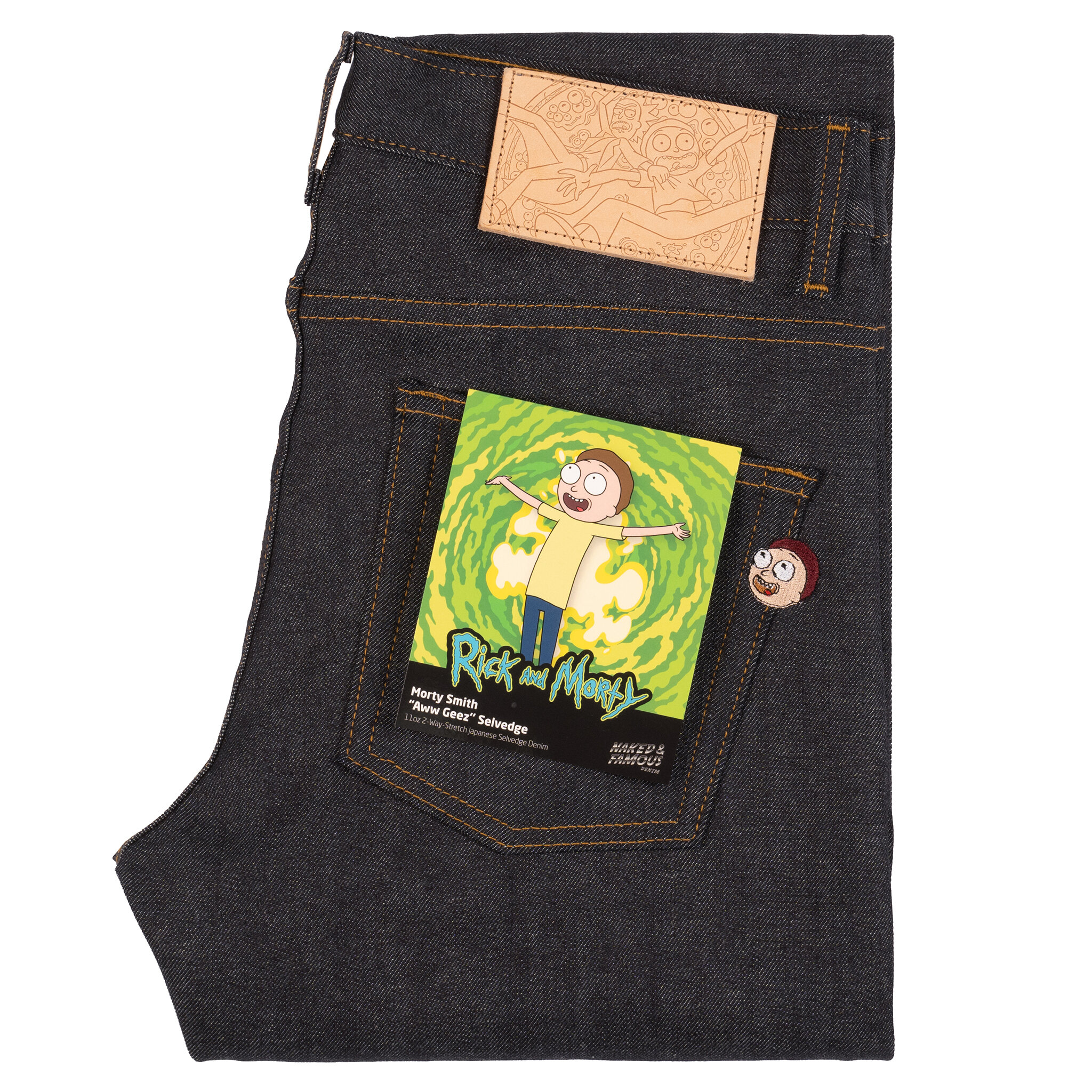  Morty Smith “Aww Geez” Selvedge jeans - folded 