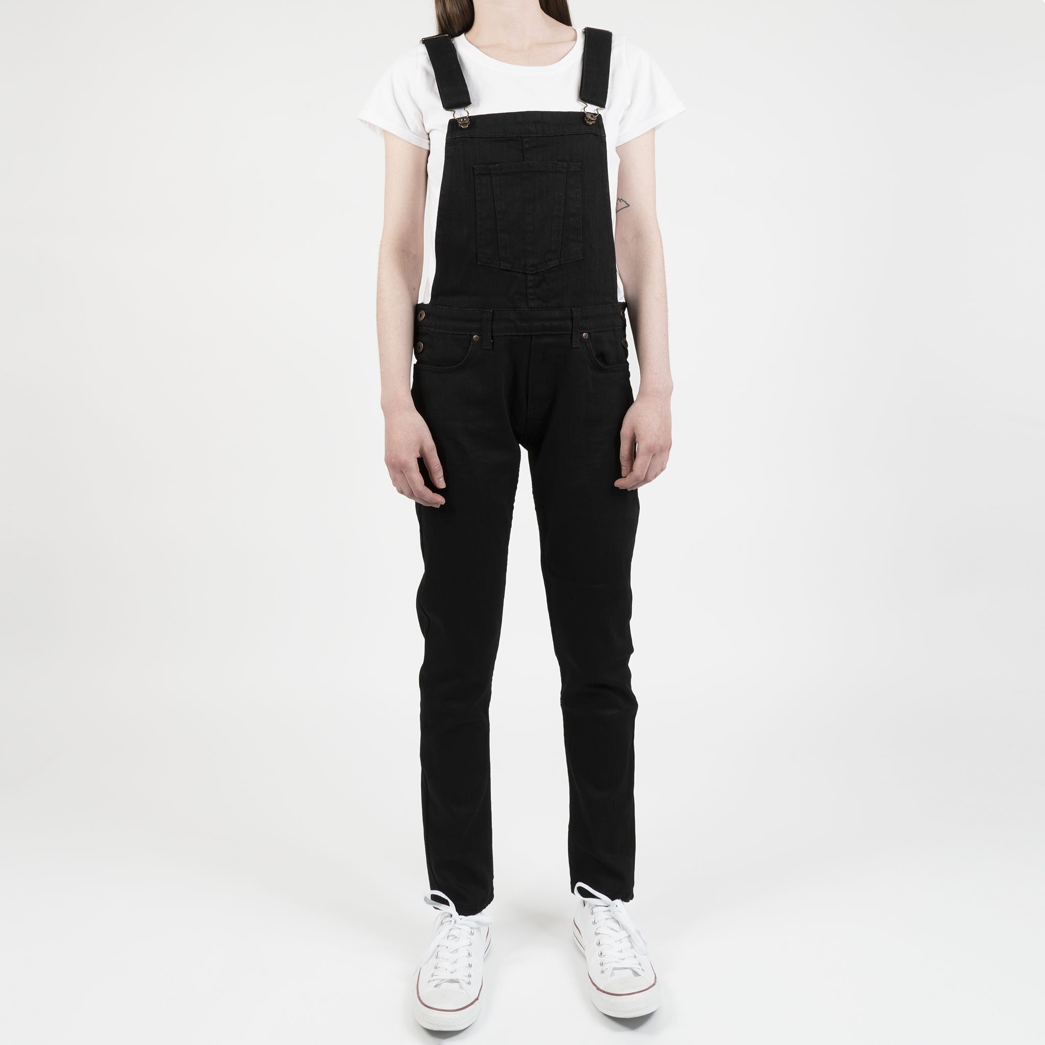  Women’s Overalls Black Power-Stretch - front 