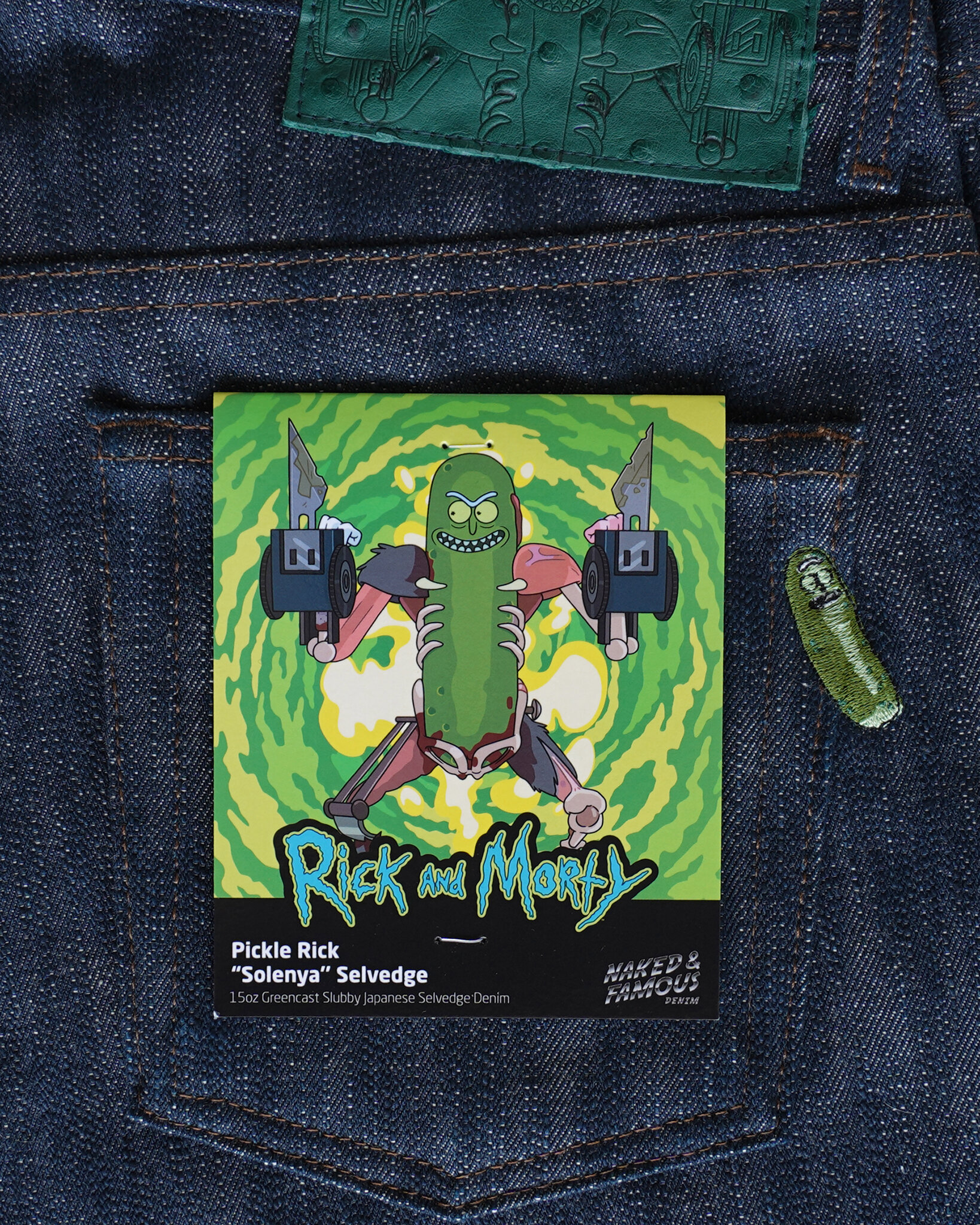 Pickle Rick Solenya Selvedge - Pocket Flasher