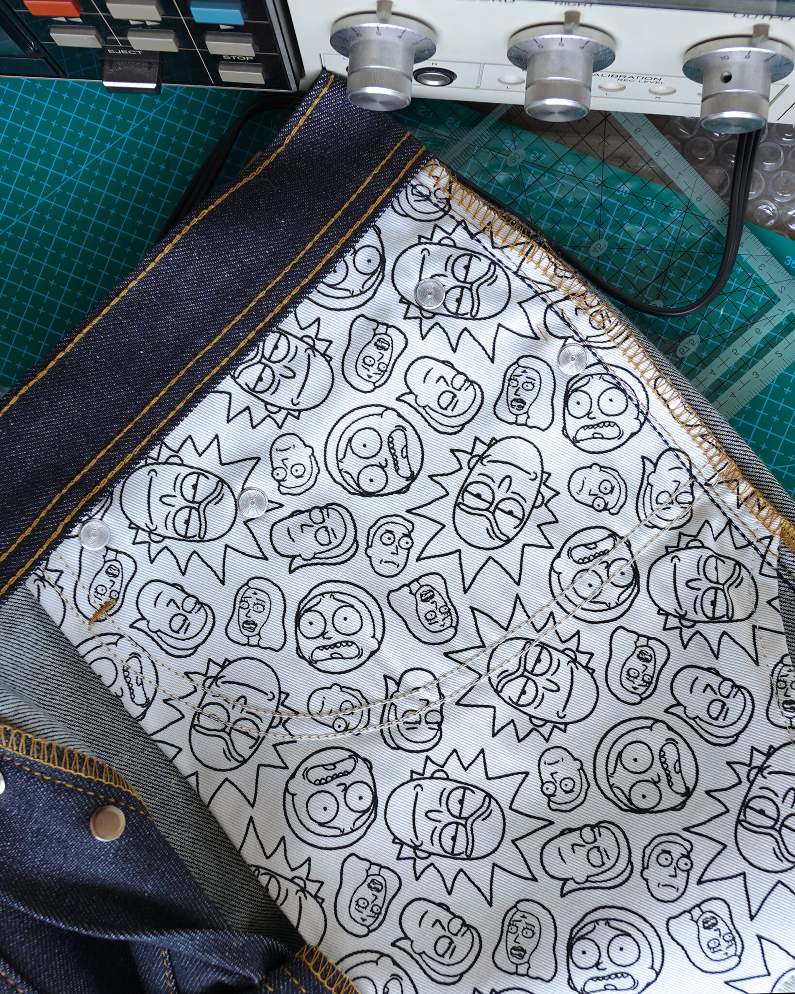 Morty Smith Aww Geez Selvedge - Pocket Bags