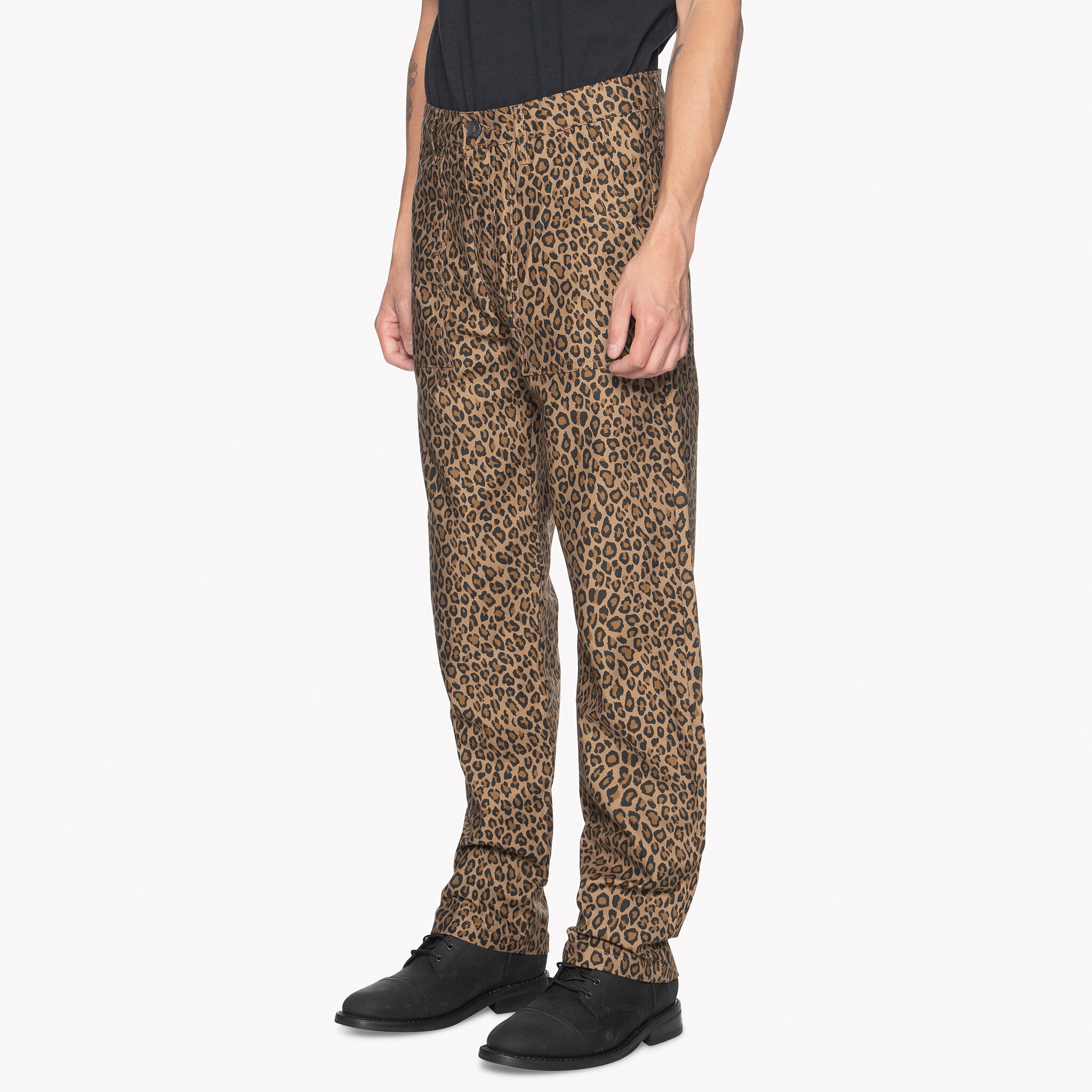 Work Pant - Leopard Print | Naked & Famous Denim