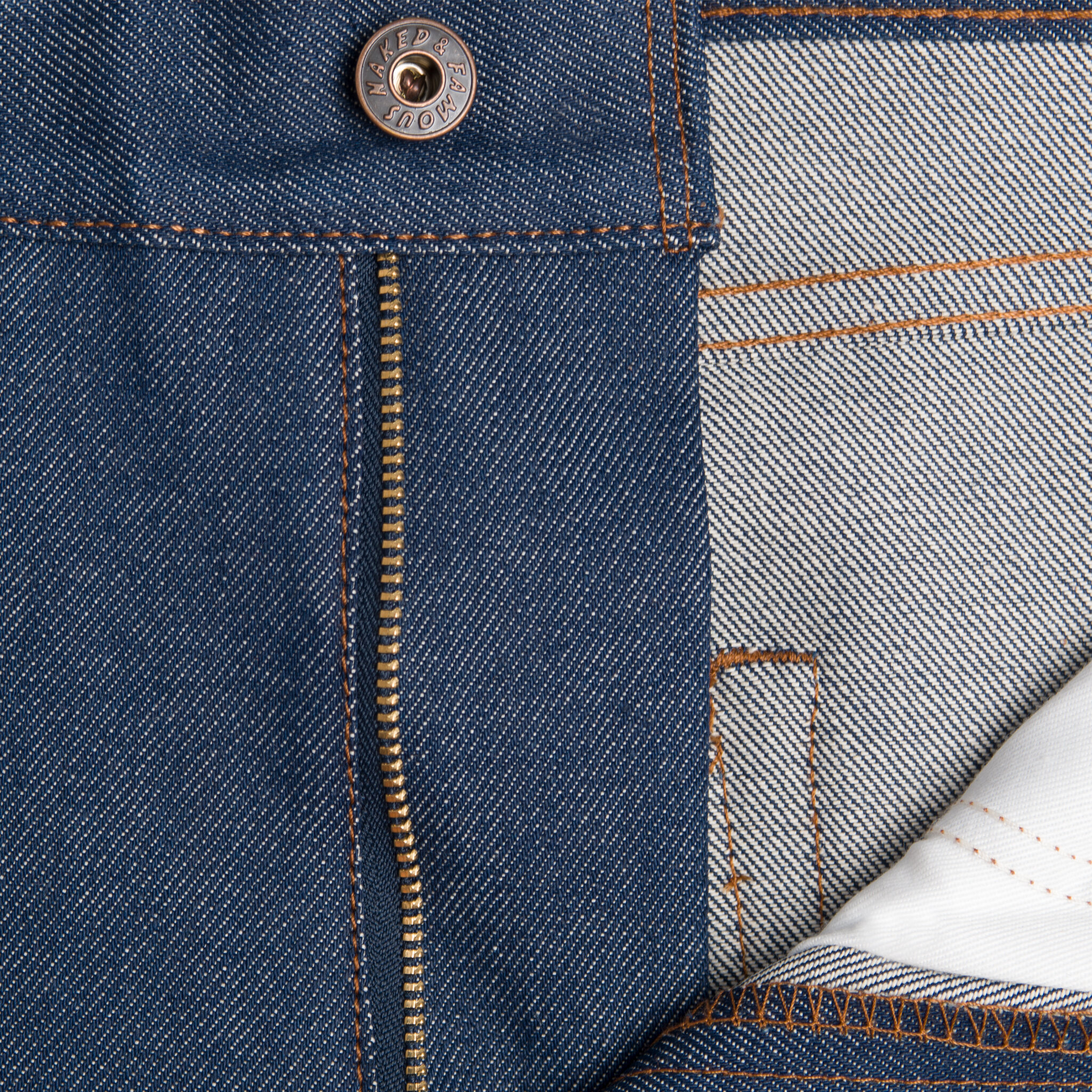  Women's Natural Indigo Selvedge jeans - zip fly 
