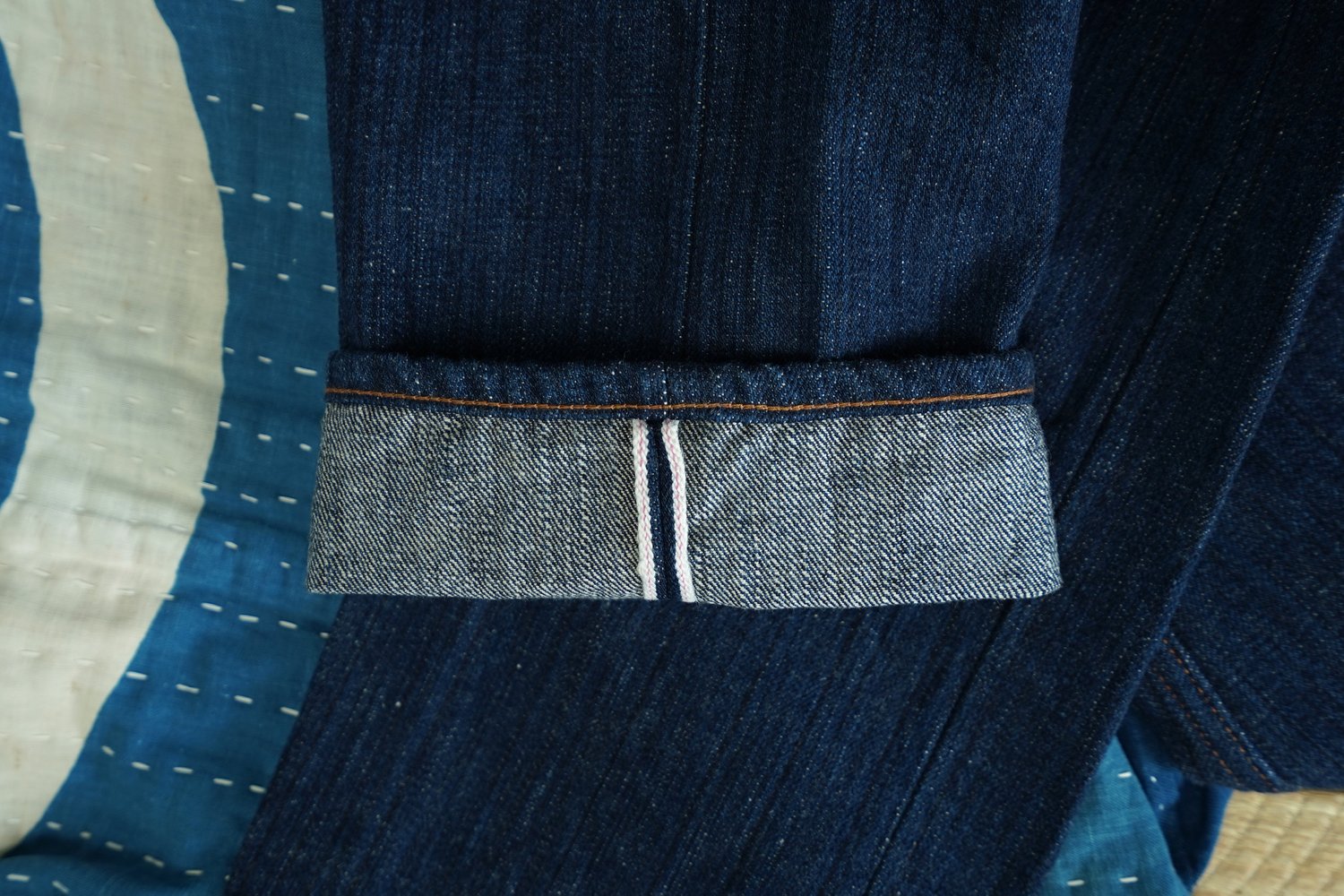 MIJ9 - Selvedge flammé indigo naturel « Tennen Ai » - Selvedge ID