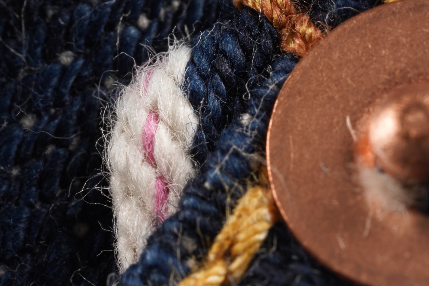 MIJ9 - Selvedge flammé indigo naturel « Tennen Ai » - Macro Coin Pocket