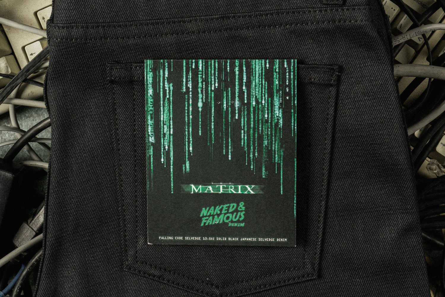 Matrix Falling Code Selvedge - Pocket Flasher
