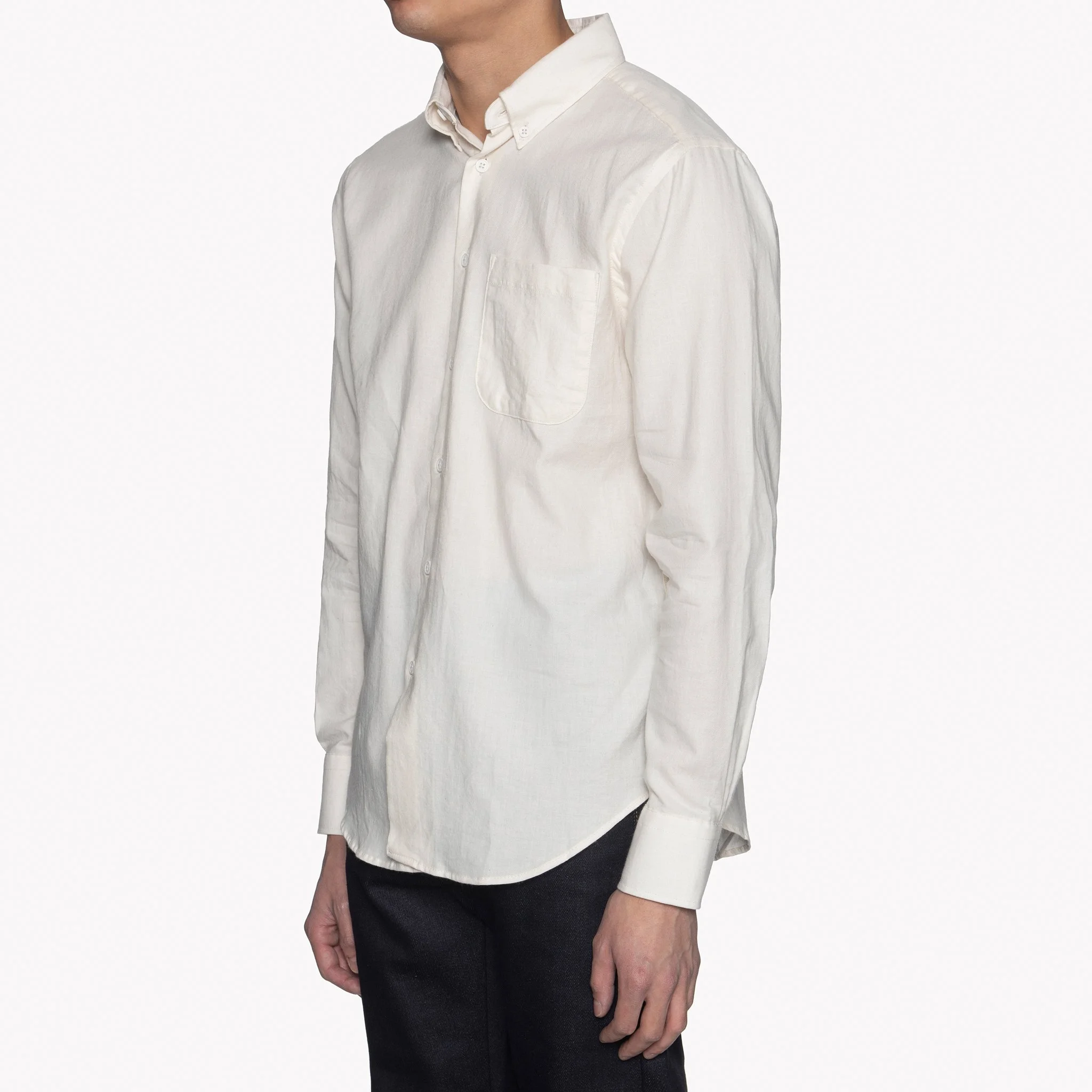 Easy Shirt - Organic Cotton Twill Ecru - side