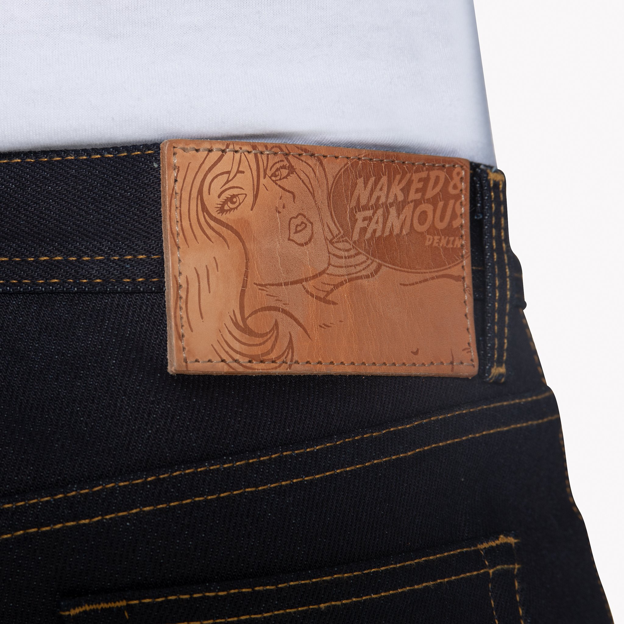  Elephant X S jeans - leather patch 