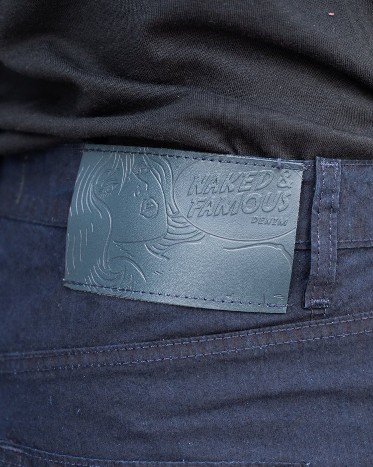 Ultralight Tech Denim - On Model Leather Patch
