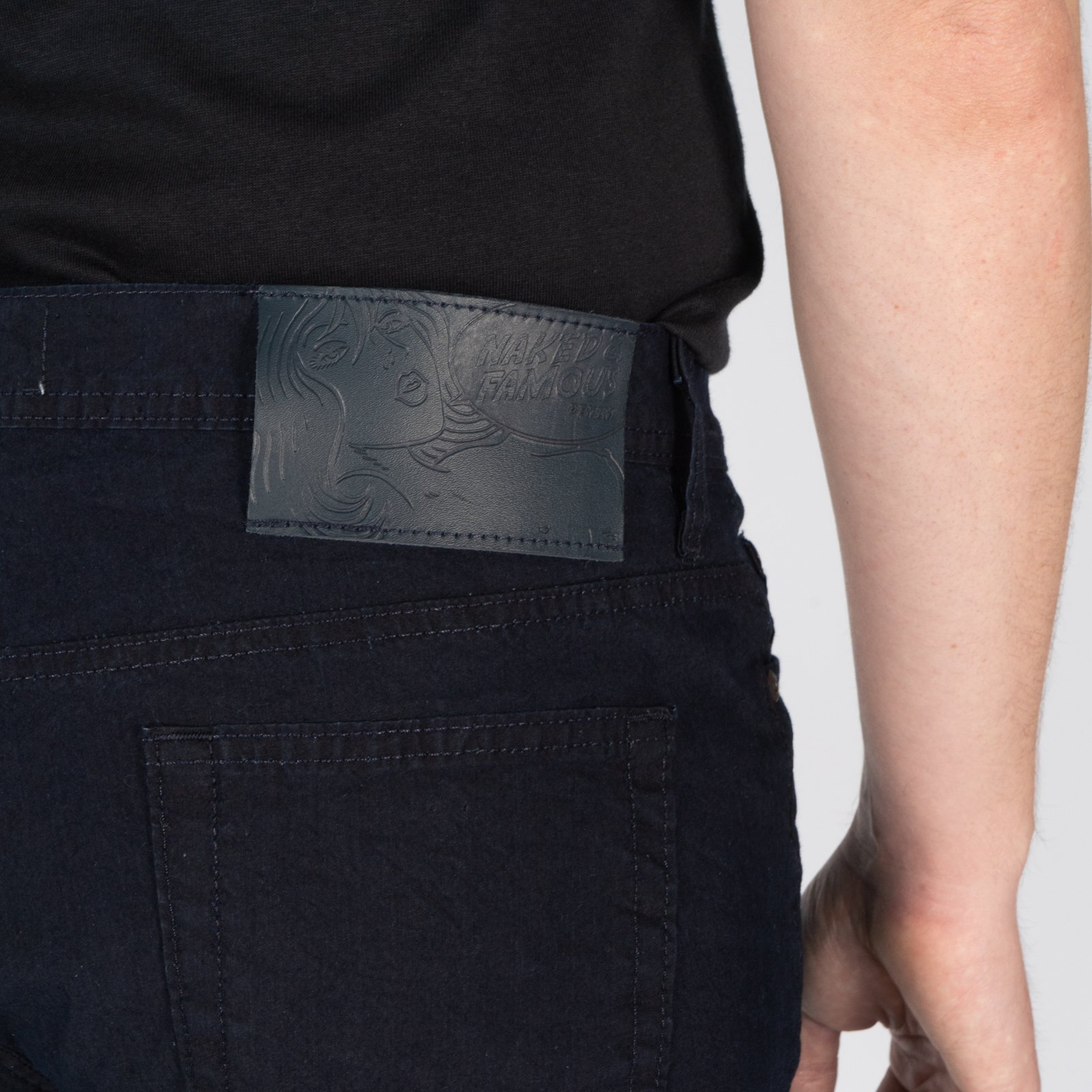  Ultralight Tech Denim jeans - leather patch   