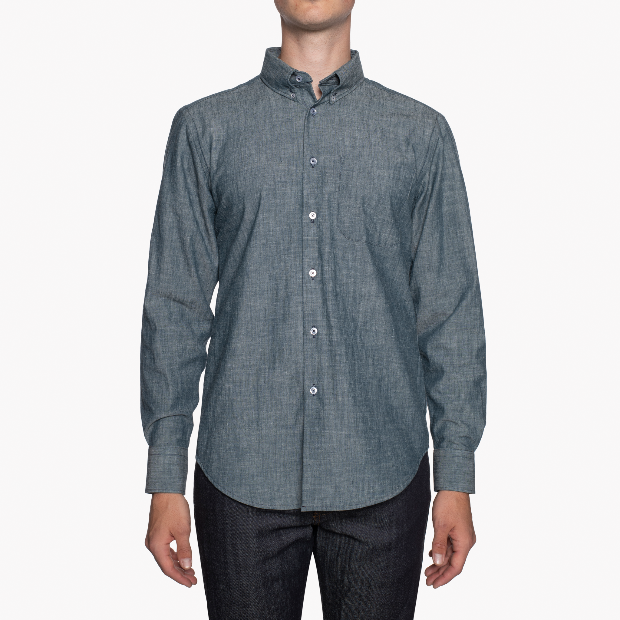  Easy Shirt - 5oz Rinsed Chambray - front 