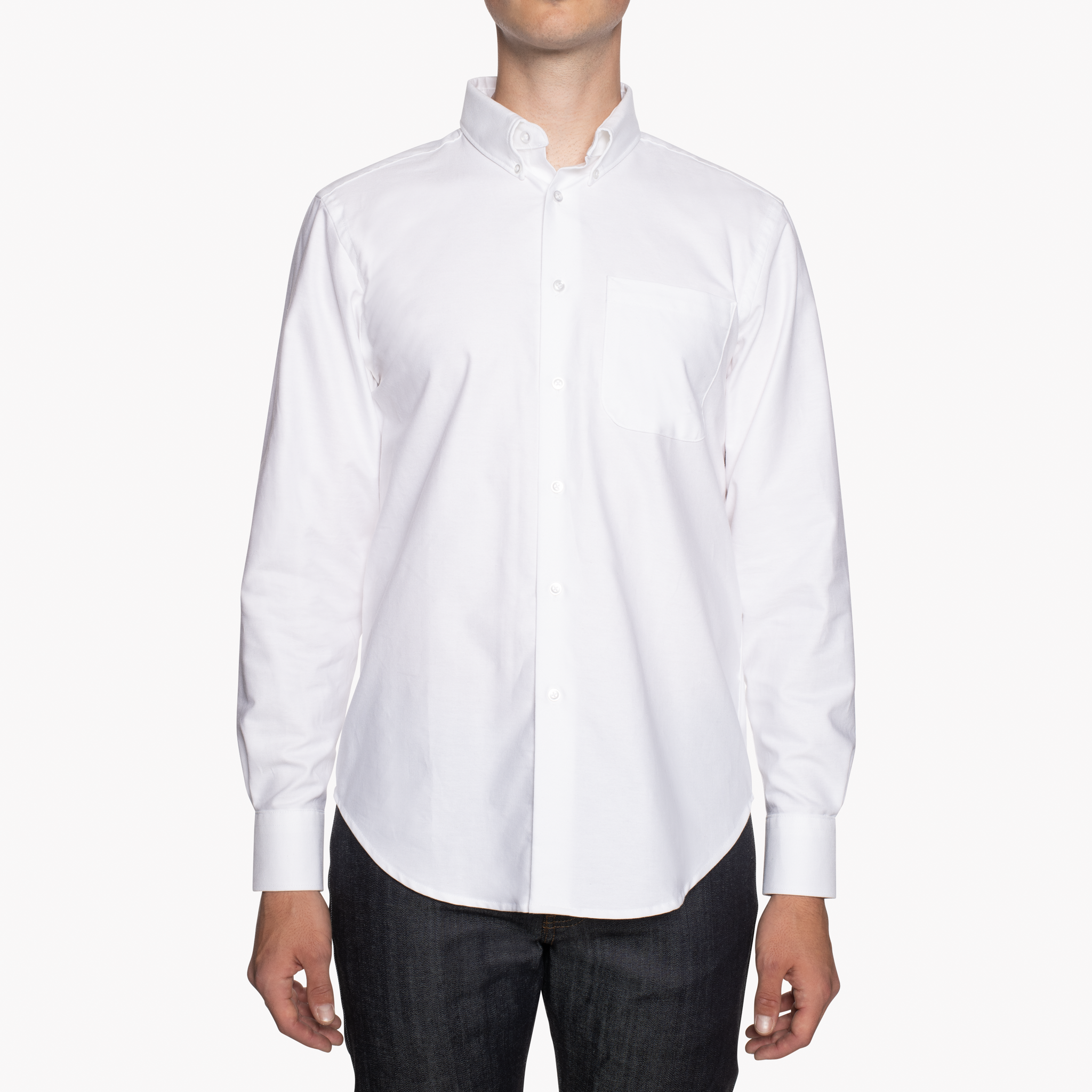  Easy Shirt - Cotton Oxford - white - front 