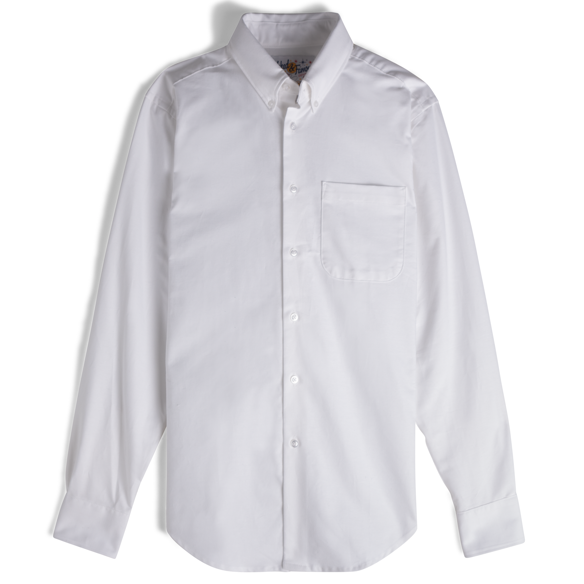  Easy Shirt - Cotton Oxford - white - flat front 