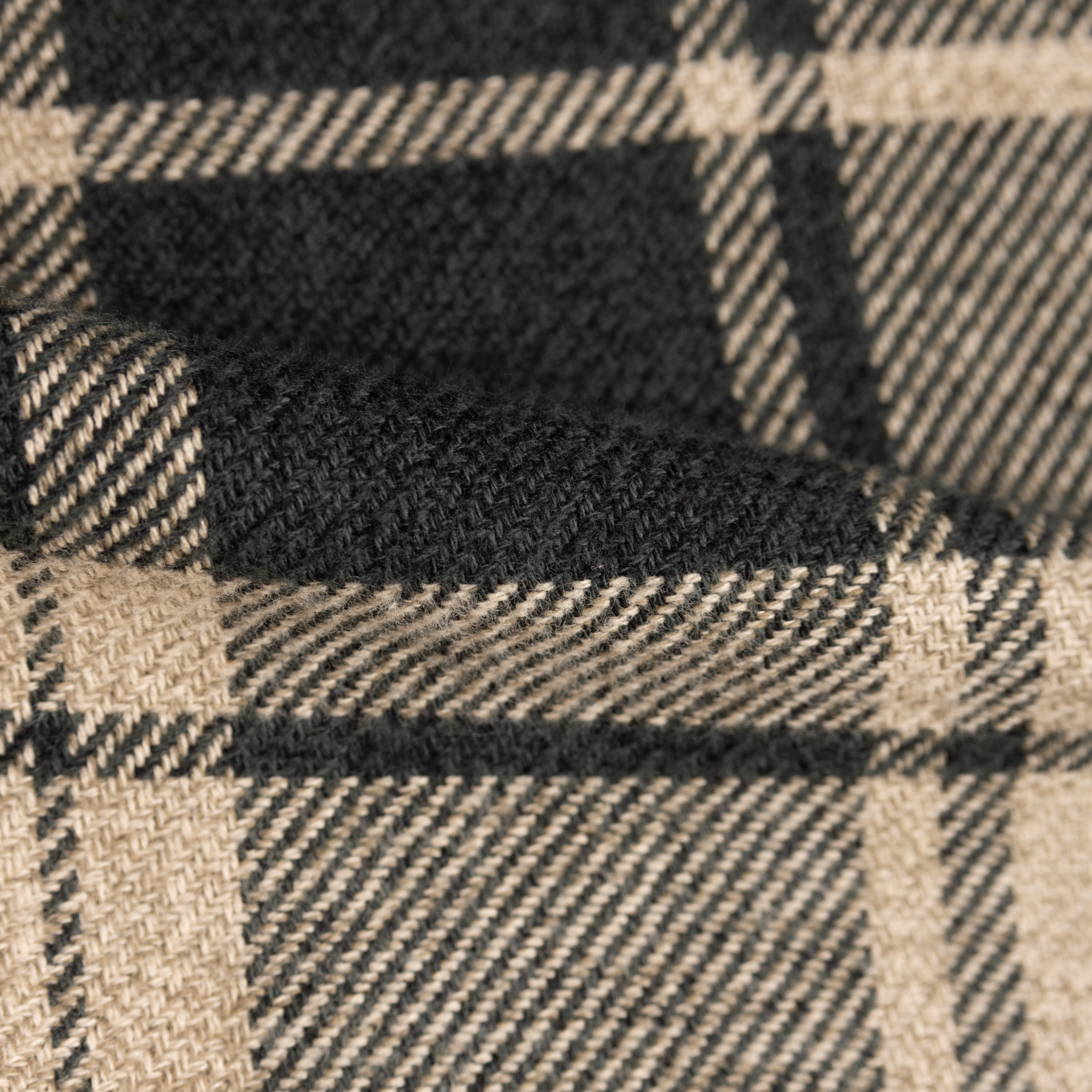  Easy Shirt - Heavy Vintage Flannel - Forest/Grey - fabric 