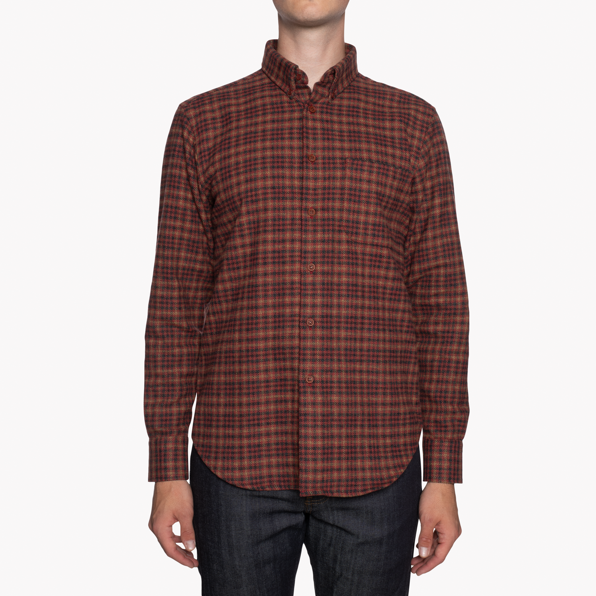  Easy Shirt - Heavy Vintage Flannel - Red - front 