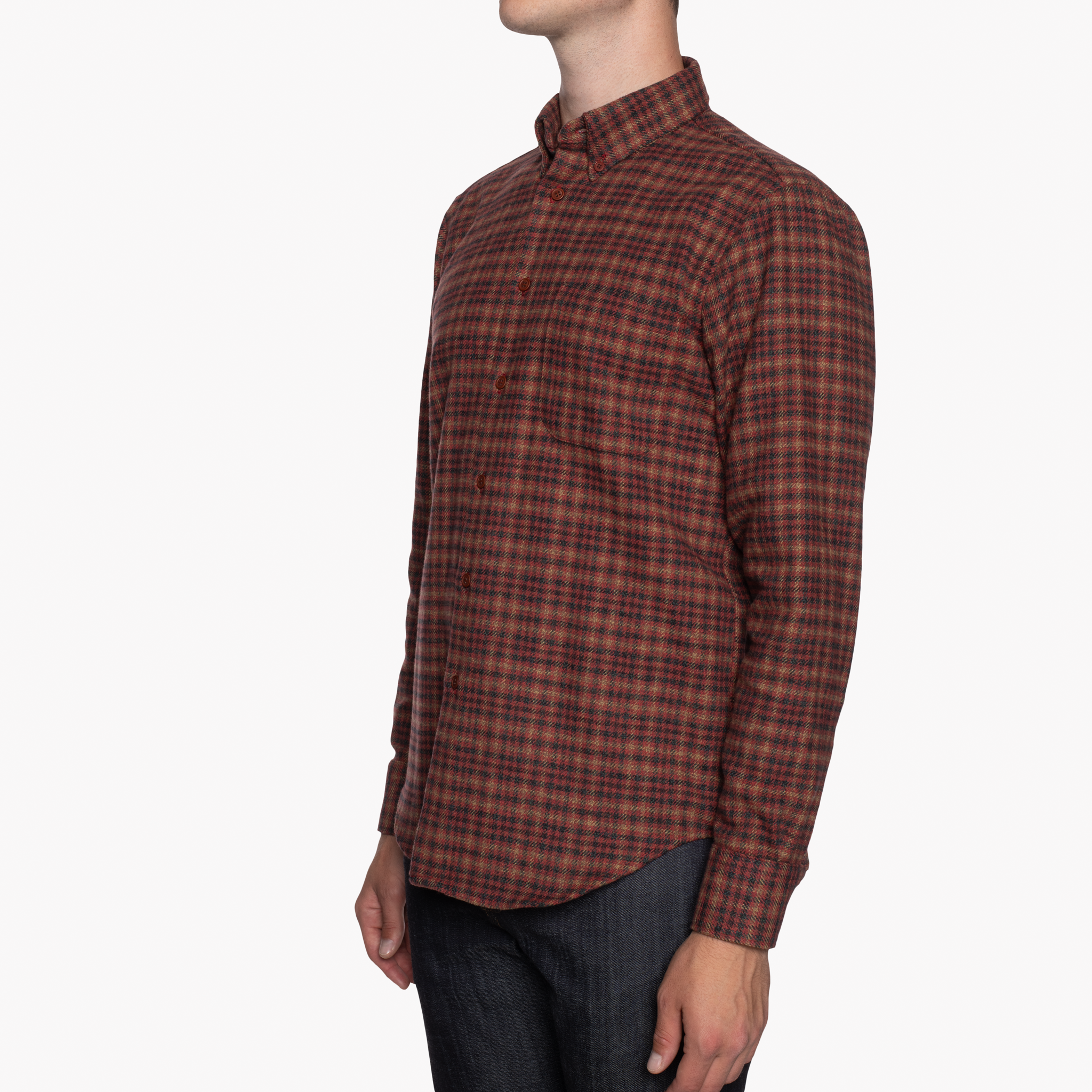  Easy Shirt - Heavy Vintage Flannel - Red - side 
