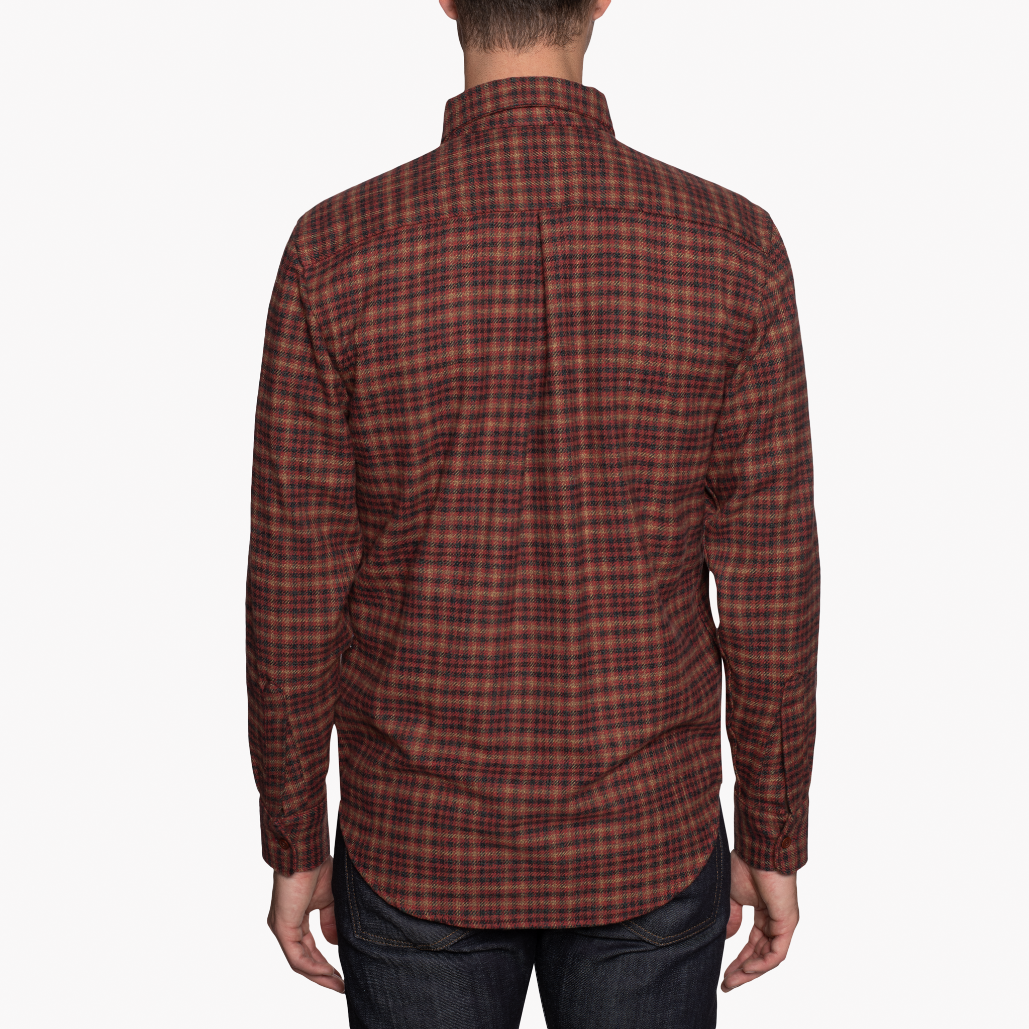  Easy Shirt - Heavy Vintage Flannel - Red - back 