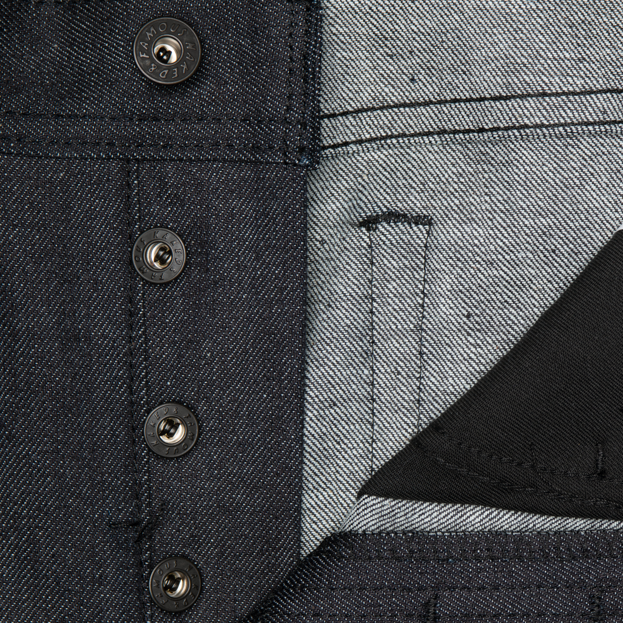  Blue Smoke Stretch Selvedge Jeans - button fly   
