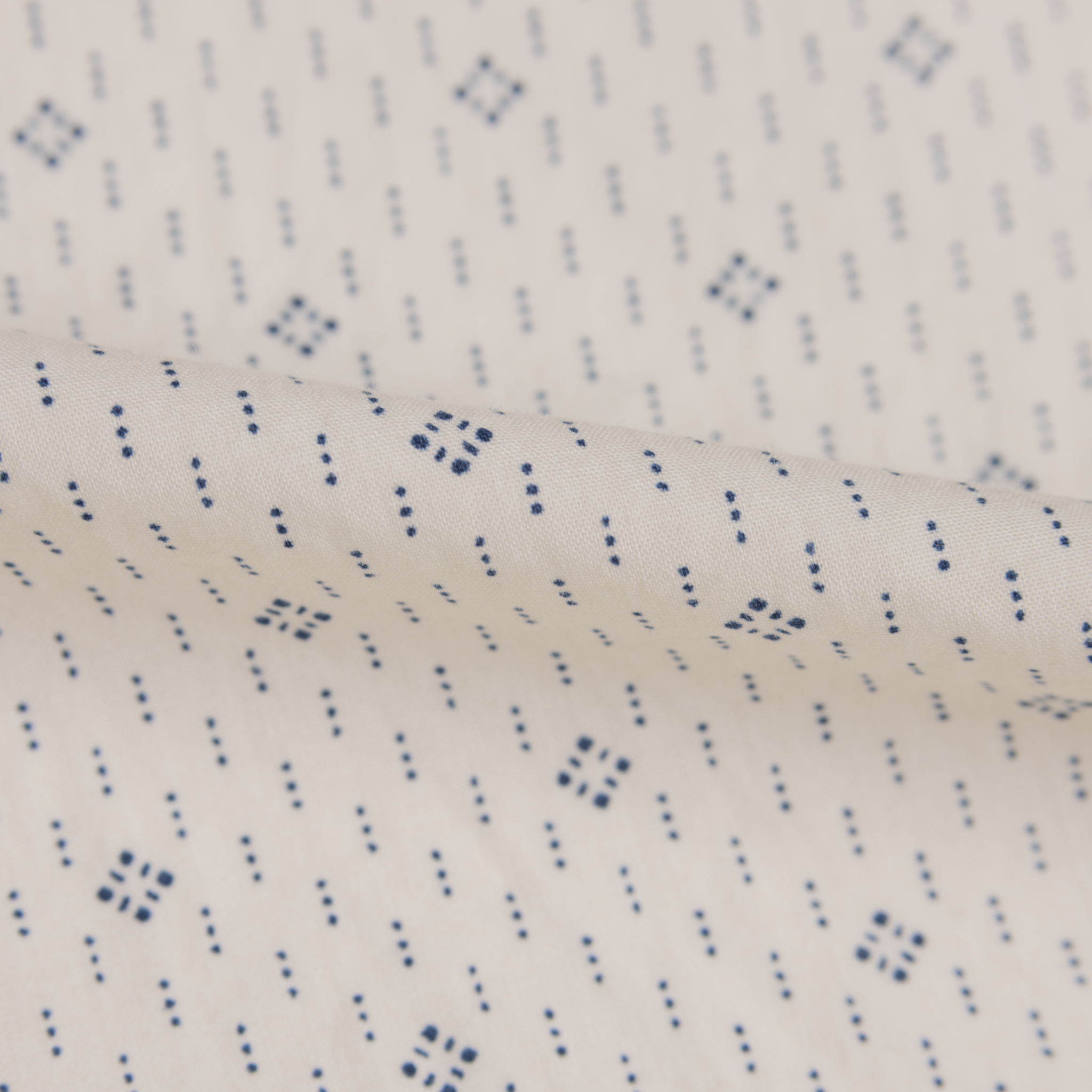  Organic Cotton - Diamond Dots - White - fabric 