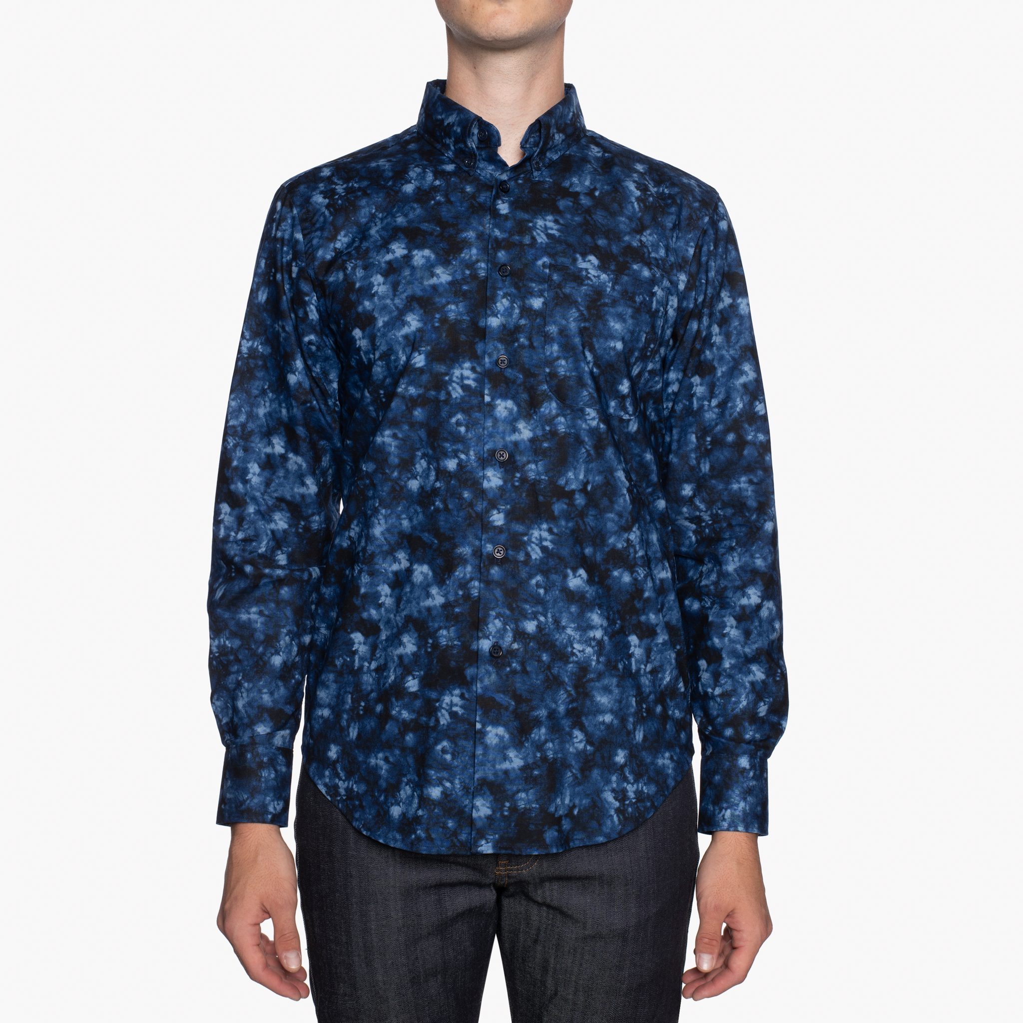  Easy Shirt - Tie Dye Print - Dark Blue - front 