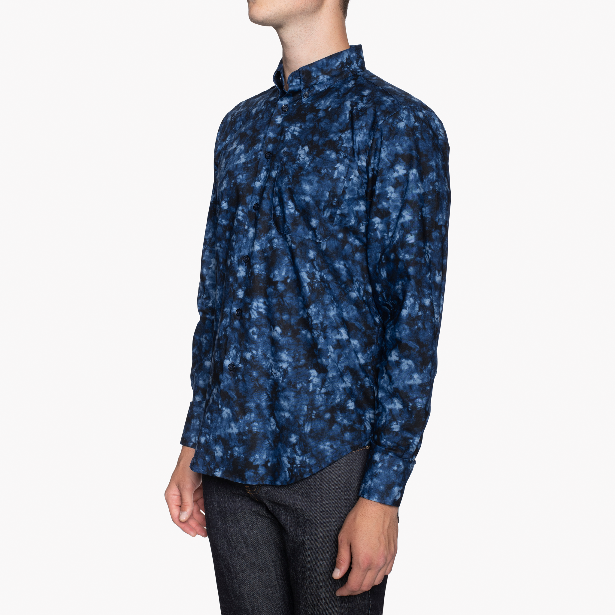  Easy Shirt - Tie Dye Print - Dark Blue - side 