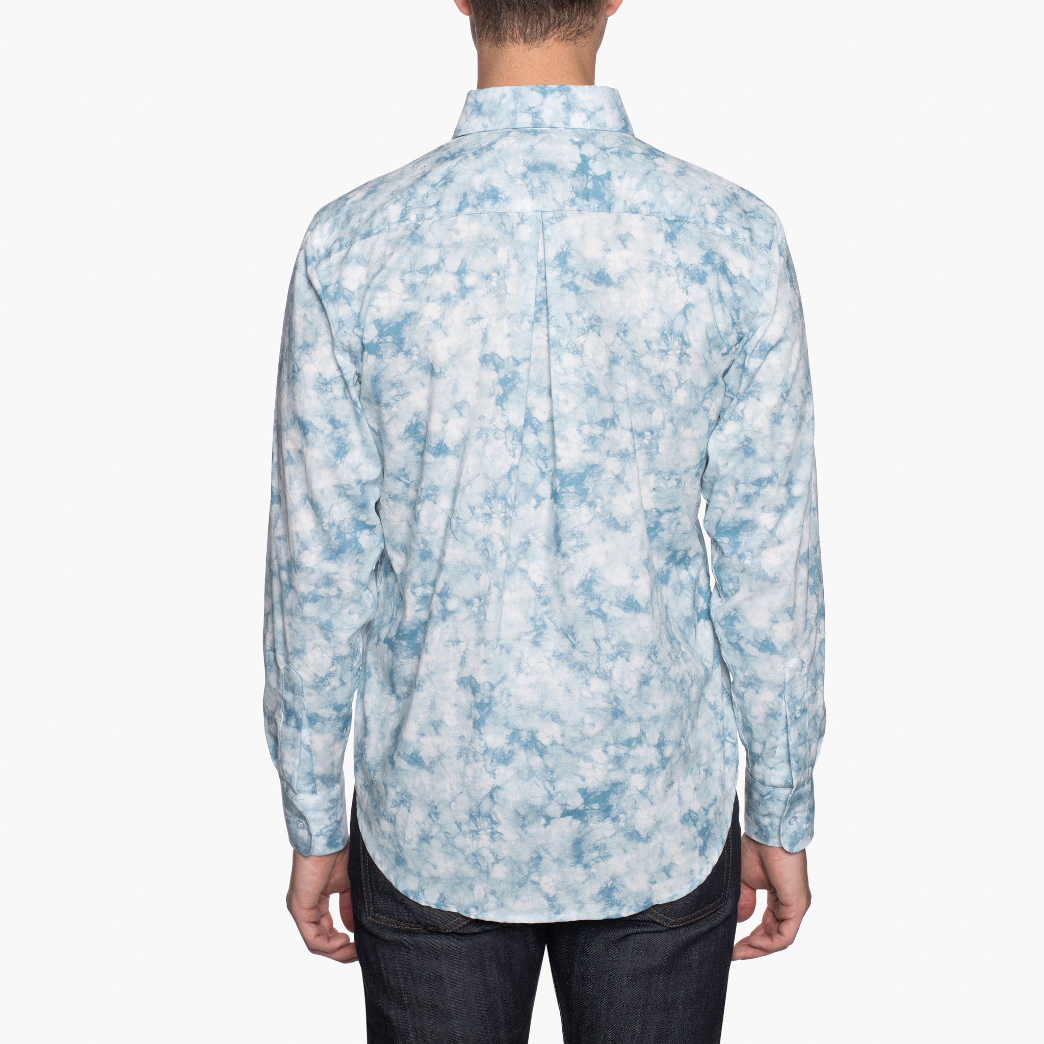  Easy Shirt - Tie Dye Print - Pale Blue - back 