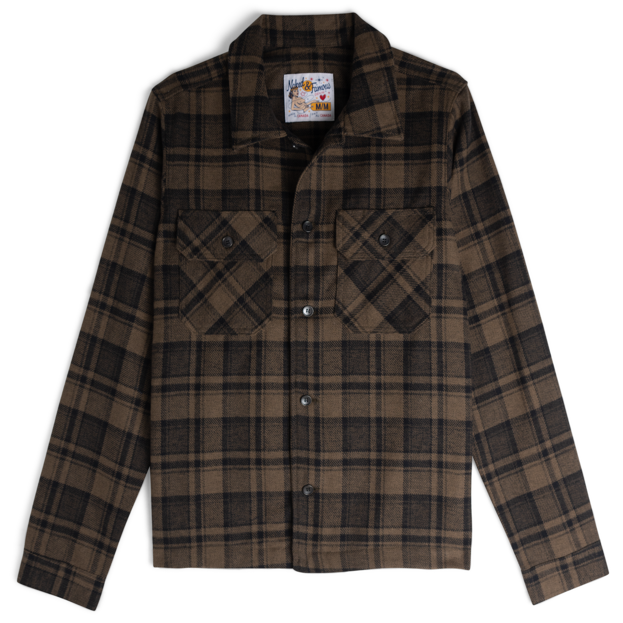  Work Shirt - Heavy Vintage Flannel - Earth - flat front 