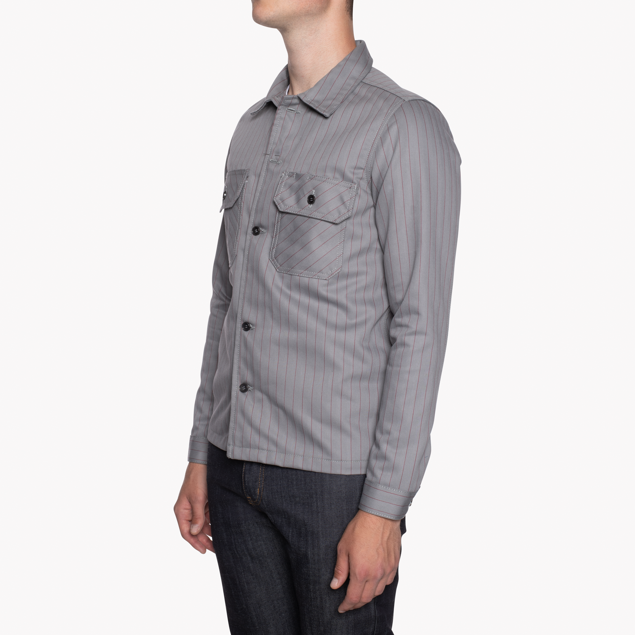  Work Shirt - Repro Workwear Twill - Grey - side 