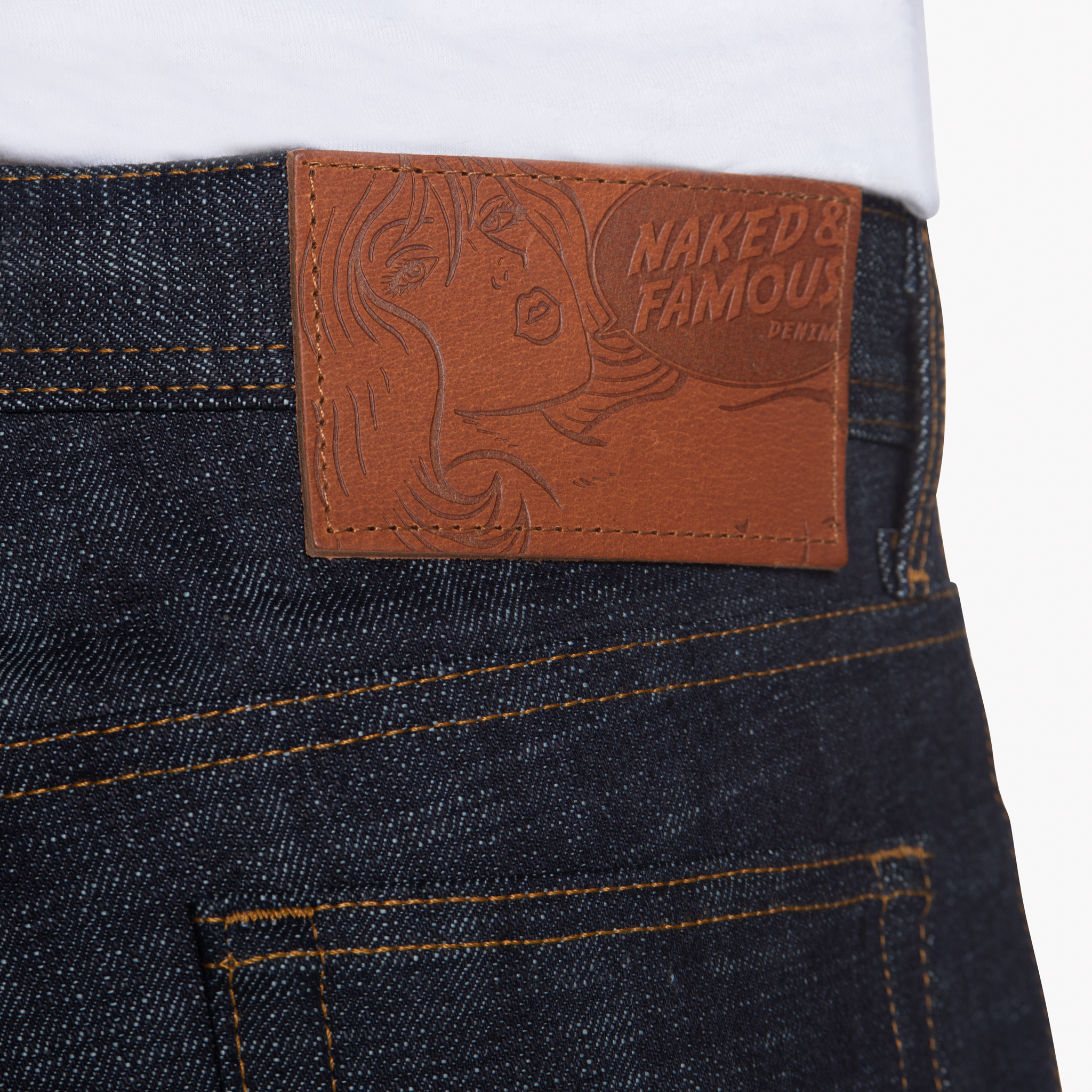  Firebird Selvedge jeans - leather patch 
