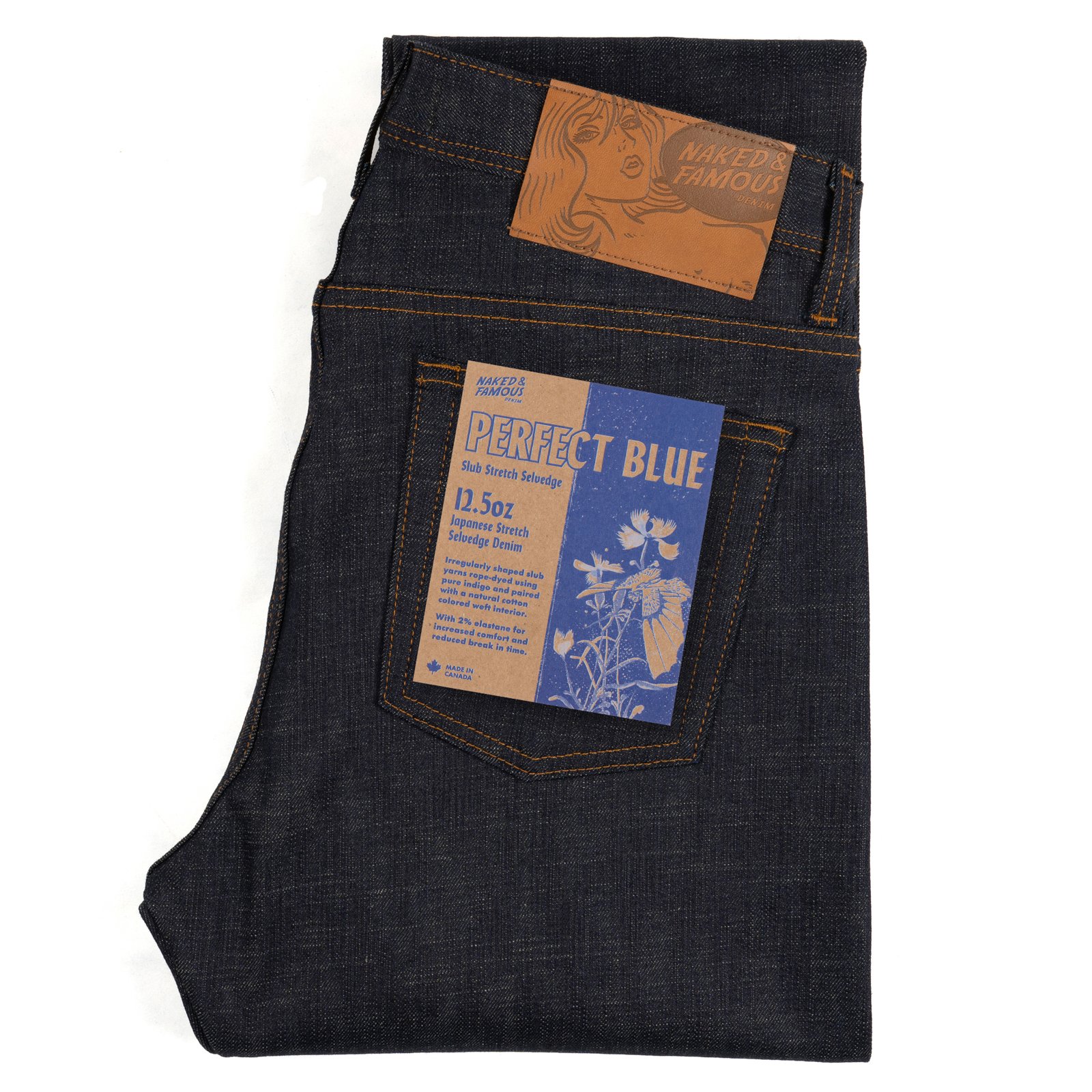  Perfect Blue Slub Selvedge jeans - folded 