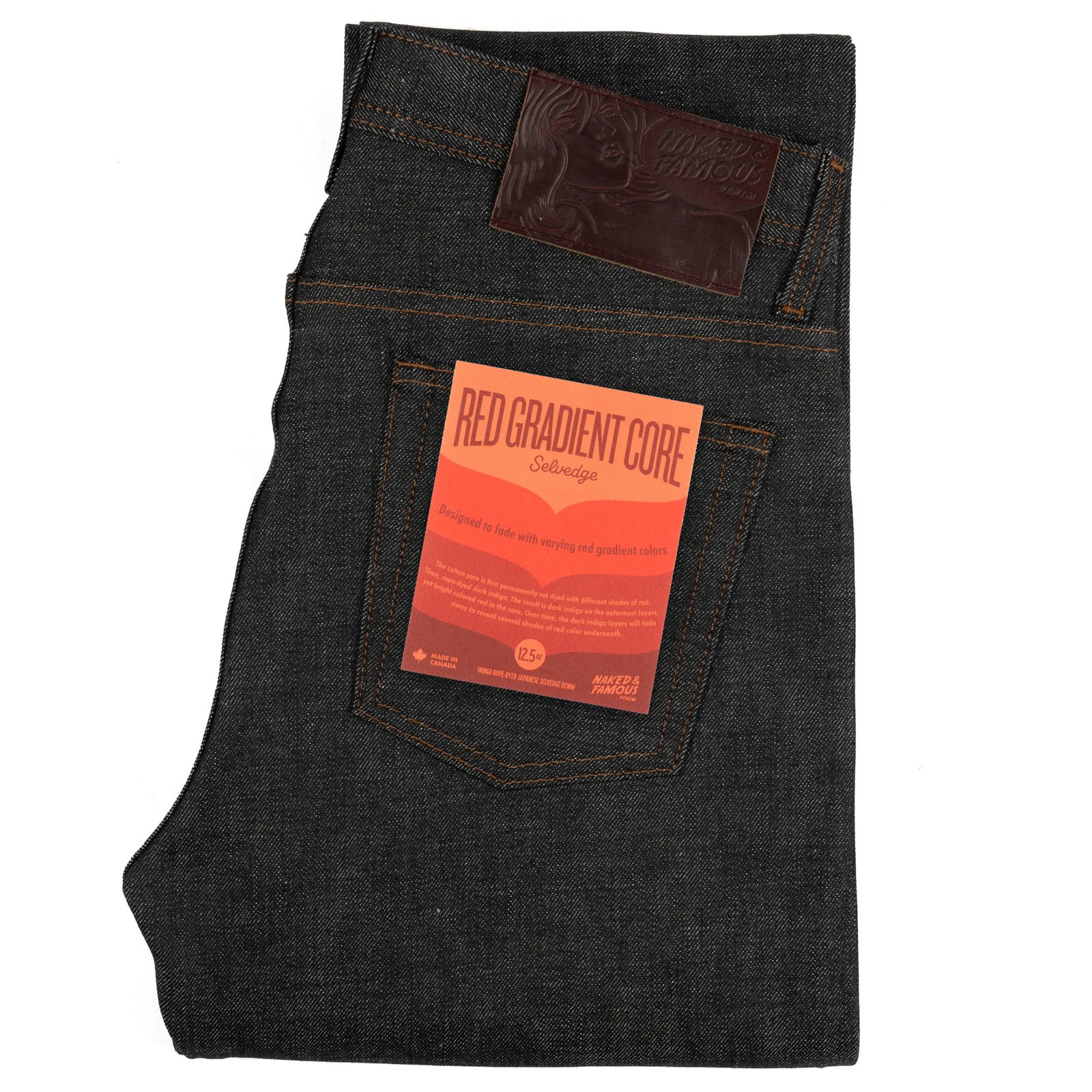  Red Gradient Core Selvedge jeans - folded 