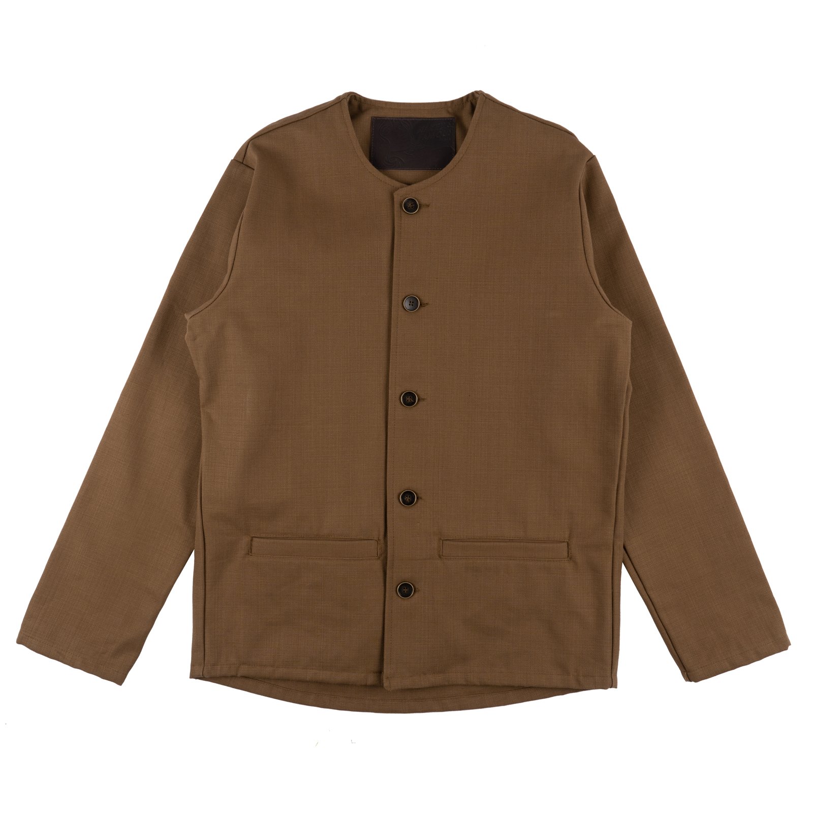 Raw Cotton Canvas Brown - Smart Jacket - front 