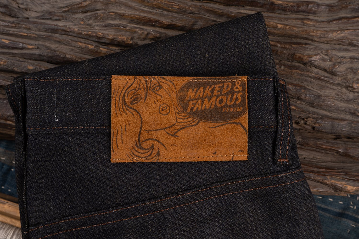 Catechu Selvedge - Leather Patch