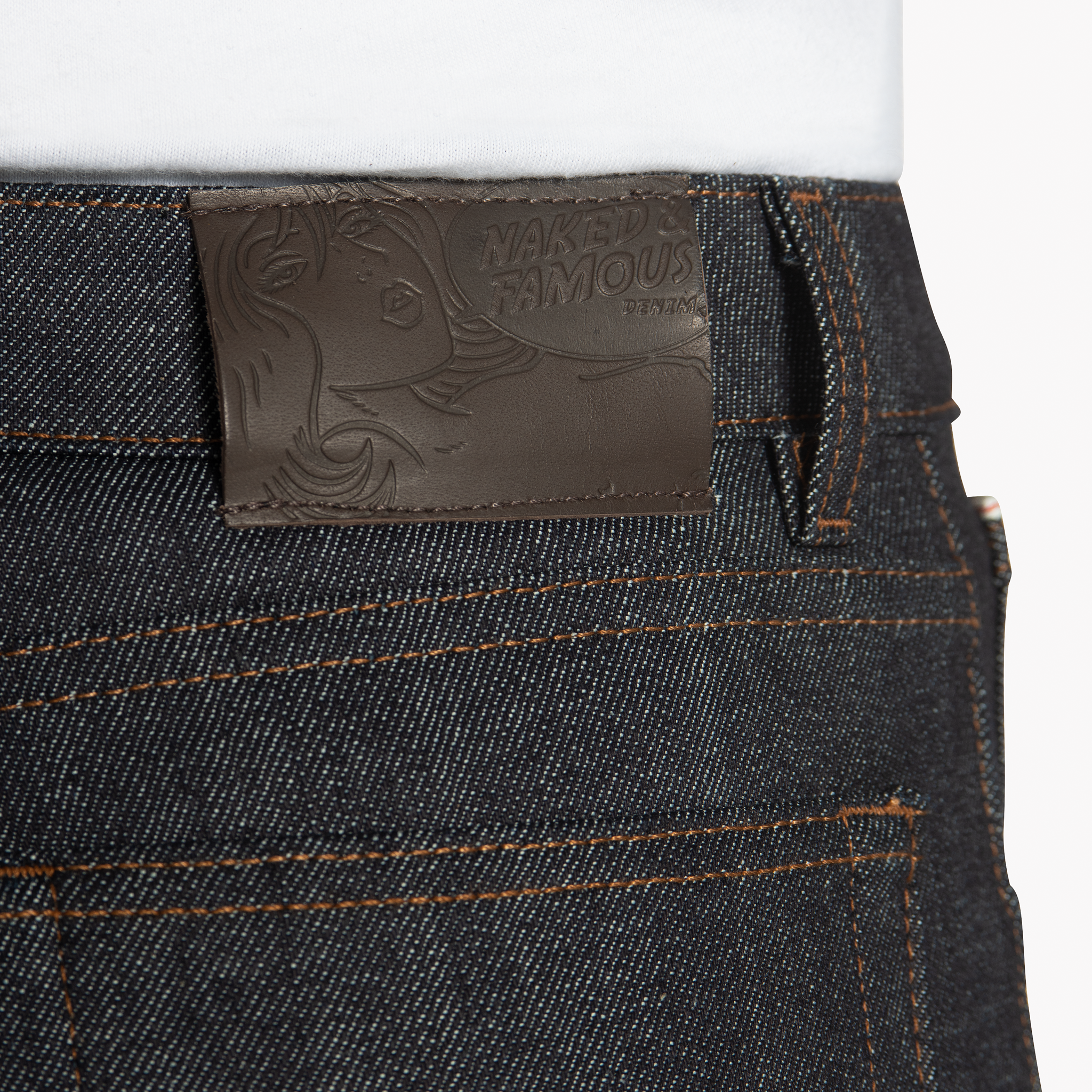  Women’s Stretch Selvedge Raw - leather patch 