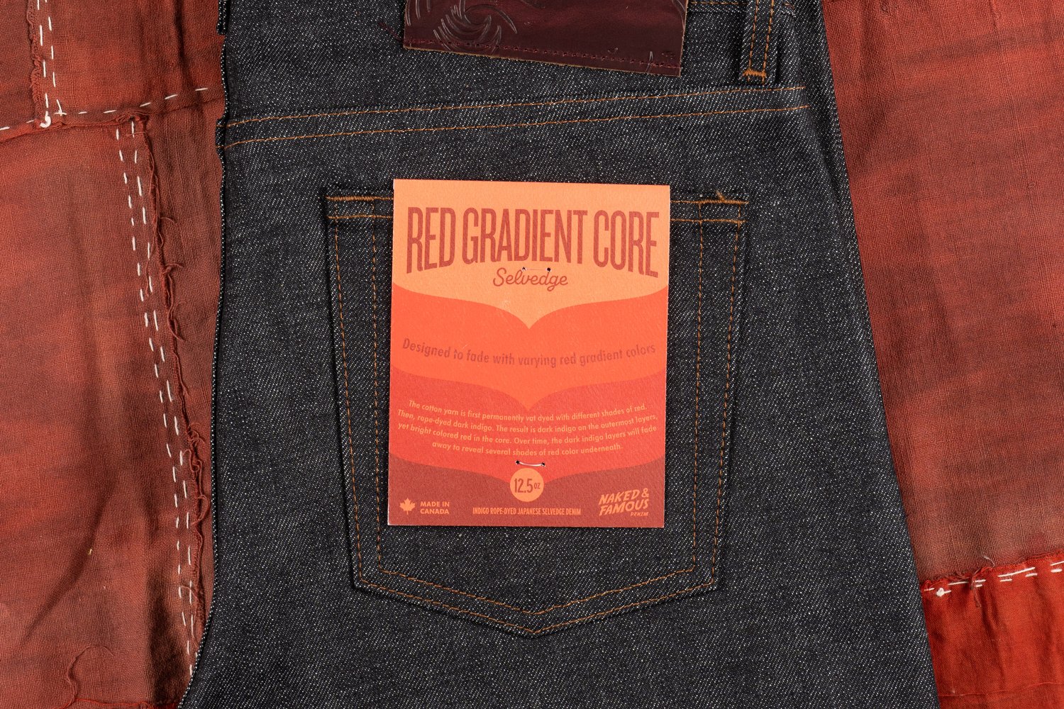 Red Gradient Core Selvedge - Pocket Flasher