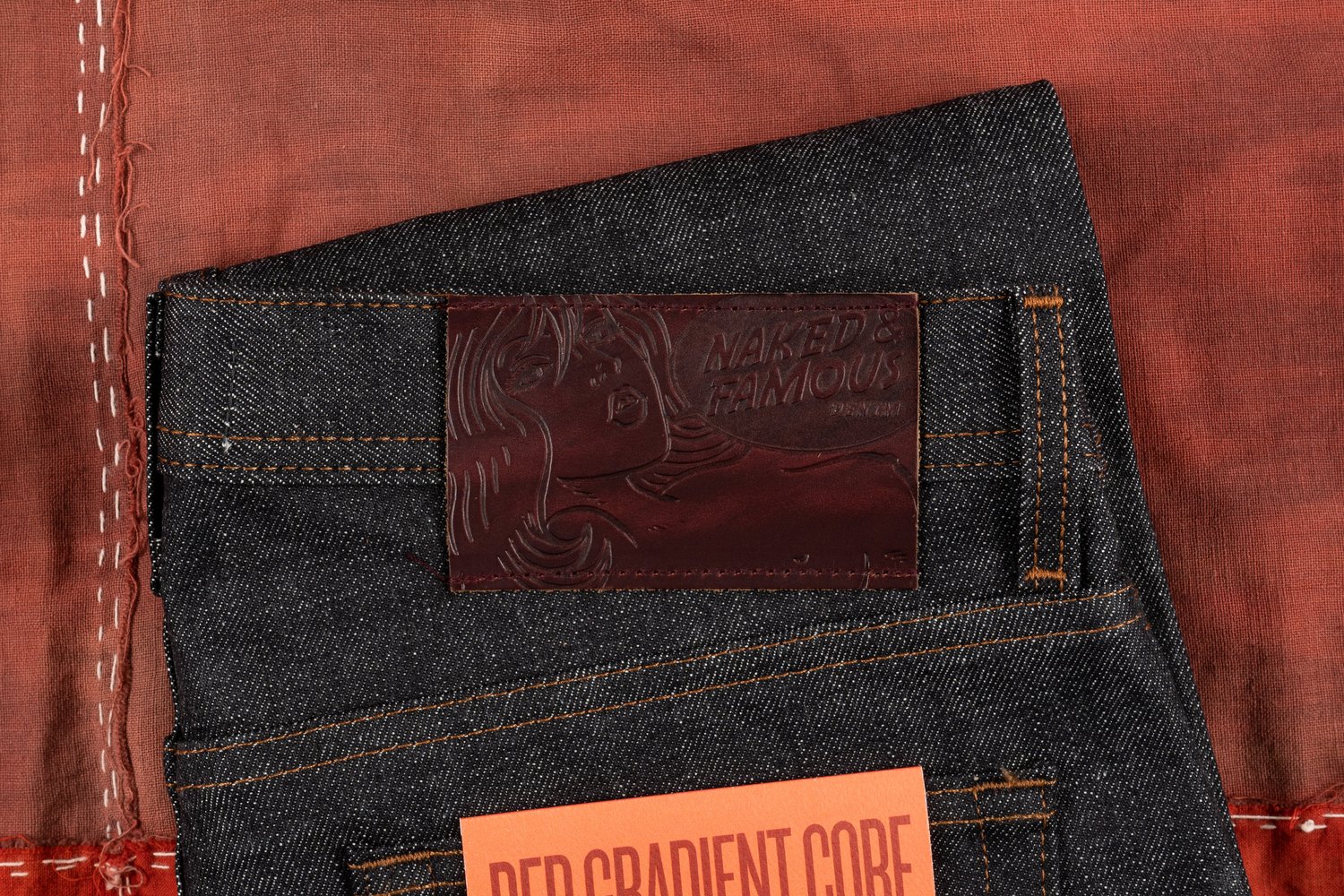 Red Gradient Core Selvedge - Leather Patch