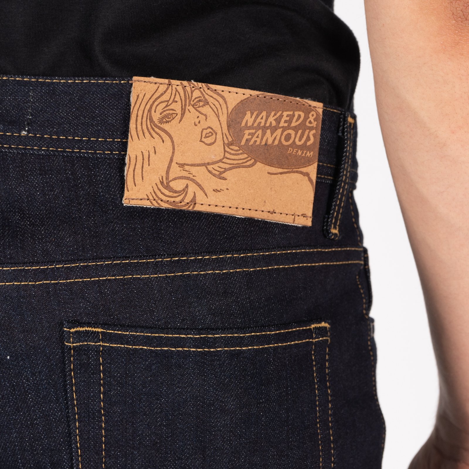  Salvaged Selvedge jeans - leather patch 