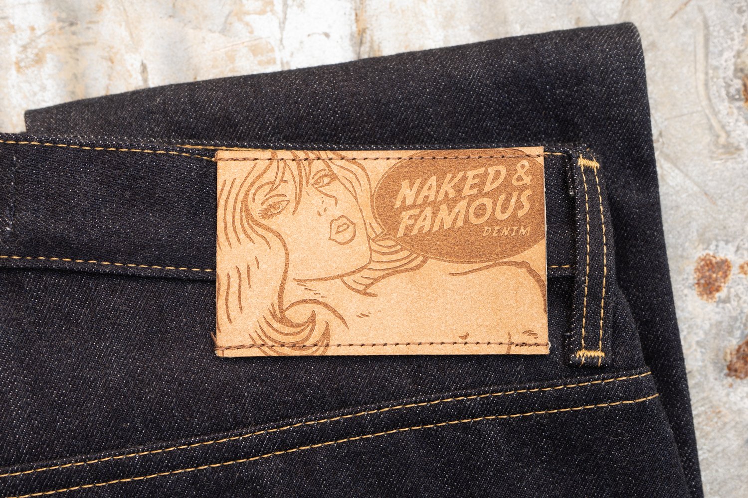 Naked & Famous Denim - Salvaged Selvedge - Recycled Leather Patch