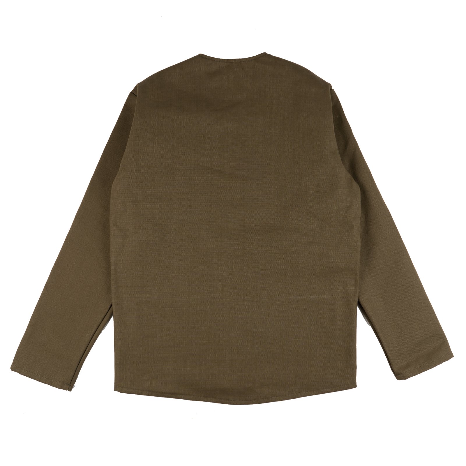  Smart Jacket - Raw Cotton Canvas - Olive - flat back 