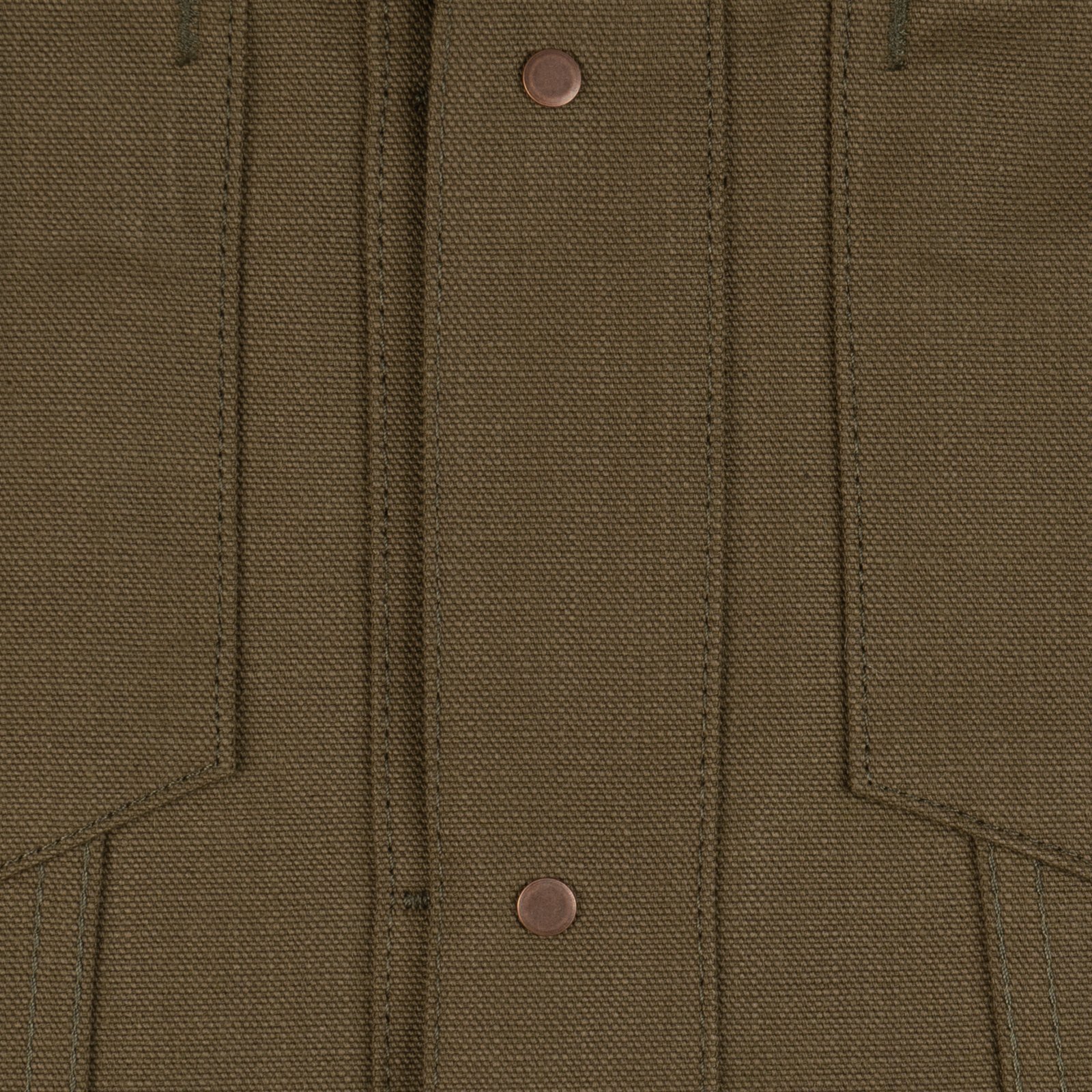  Denim Jacket - Raw Cotton Canvas - Olive - closeup interior 