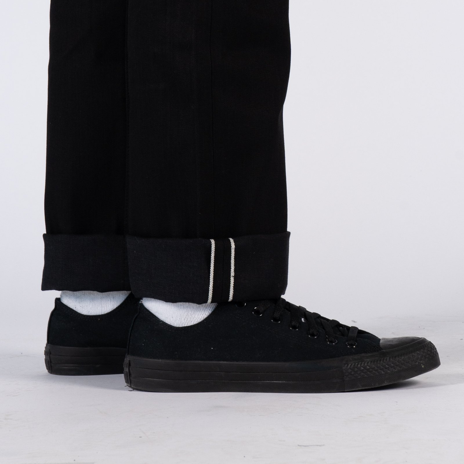  Deadstock Double Black Selvedge Jeans - hem 