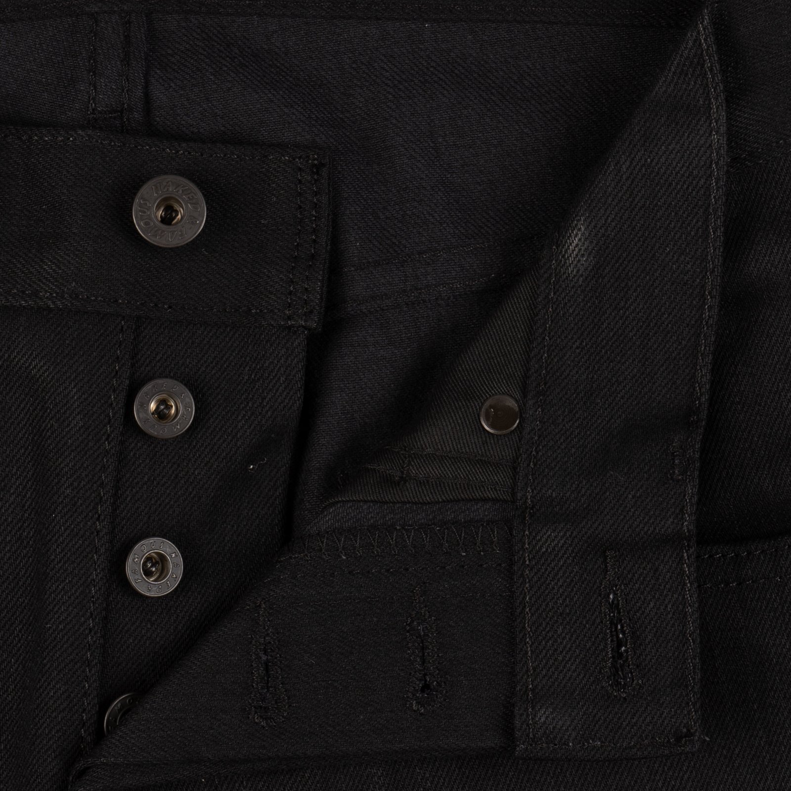  Deadstock Double Black Selvedge Jeans - button fly 