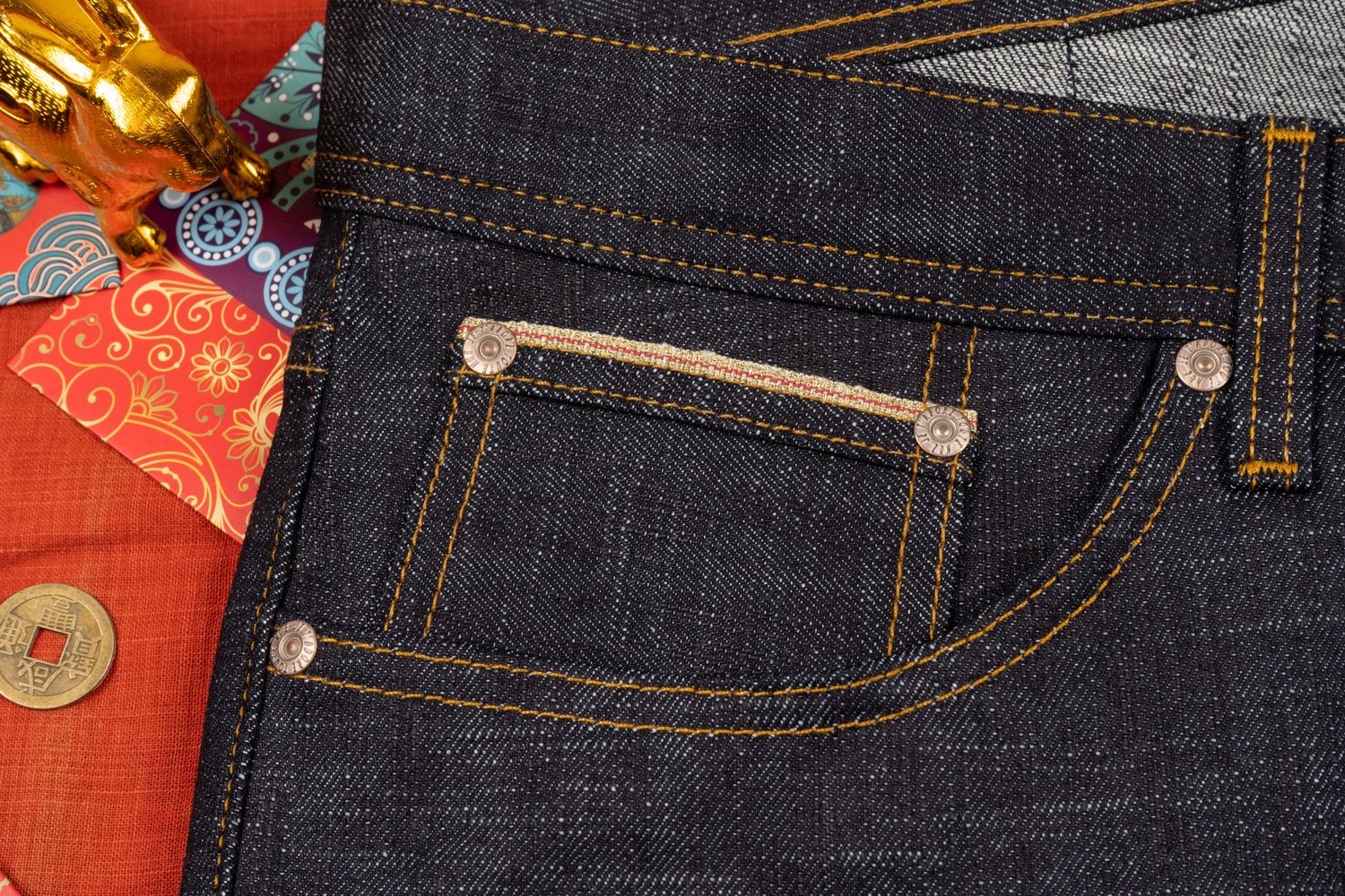 Chinese New Year - Water Rabbit Selvedge - Coin Pocket