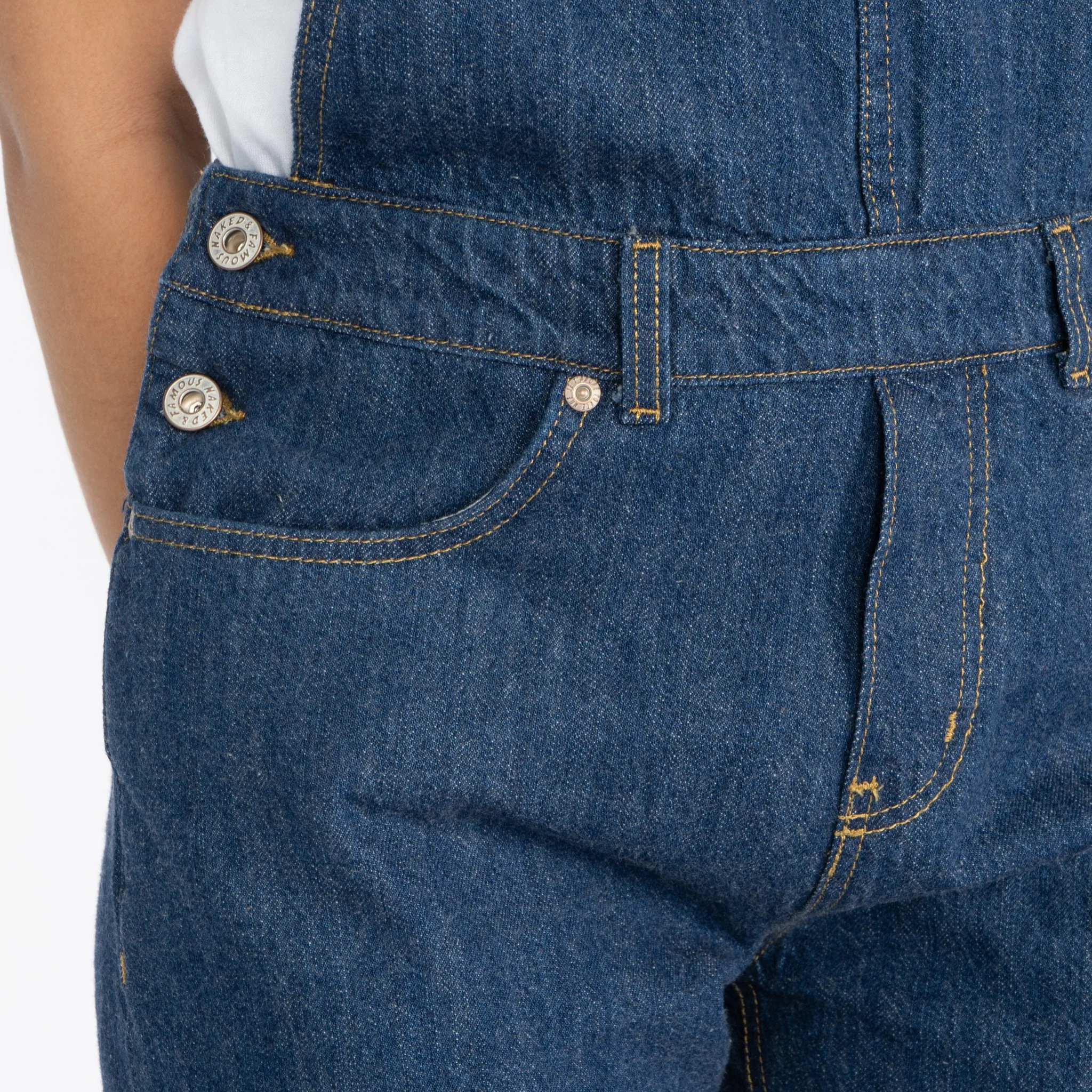 Women’s New Frontier Selvedge Overall - front pocket